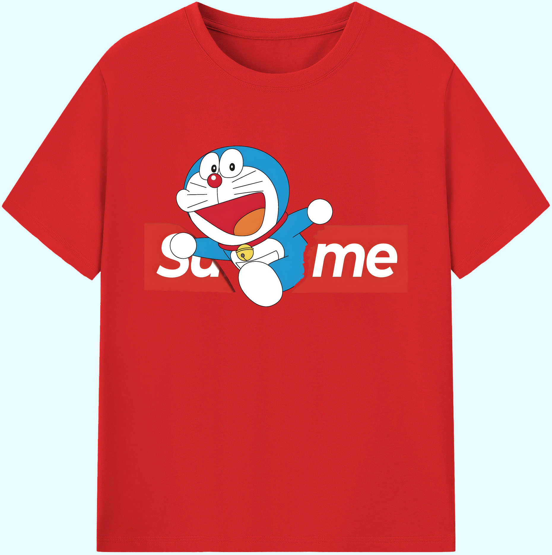 （画像用） ドラえもん Doraemon 綿100％ メンズ半袖Tシャツ｜肌触りやわらか＆通気性