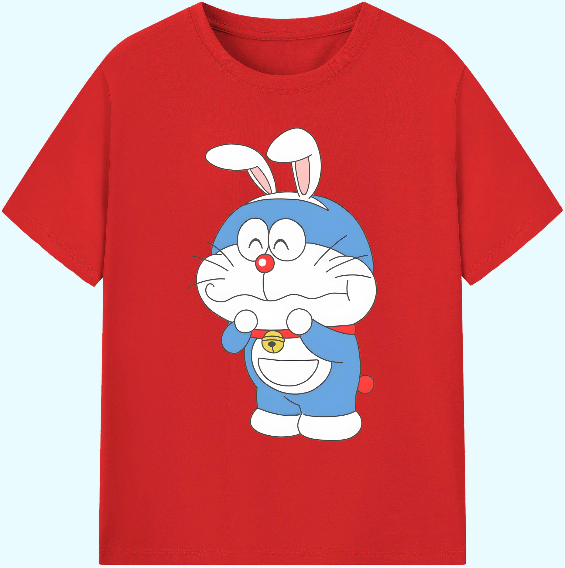 （画像用） ドラえもん Doraemon 綿100％ メンズ半袖Tシャツ｜肌触りやわらか＆通気性