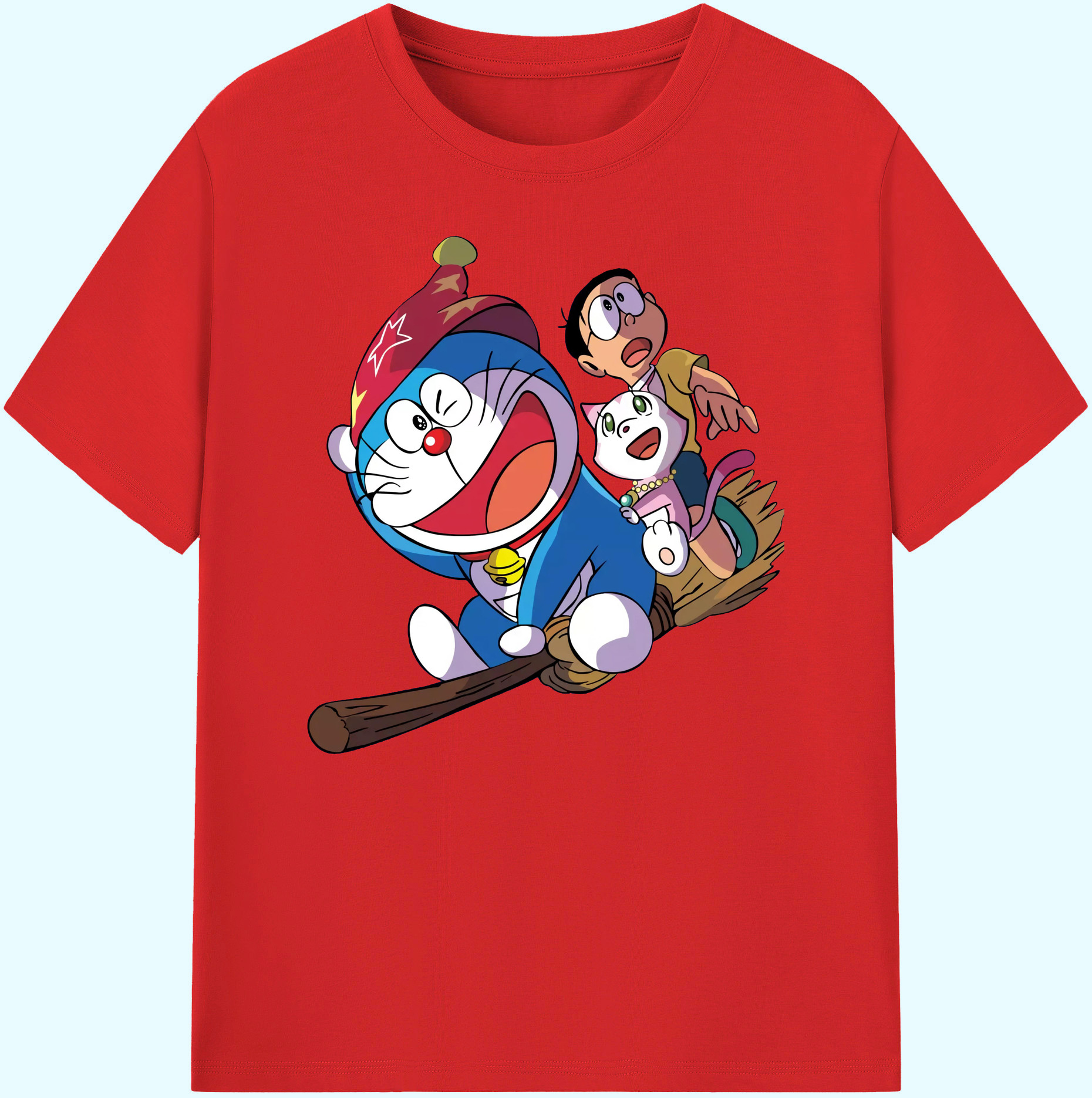 （画像用） ドラえもん Doraemon 綿100％ メンズ半袖Tシャツ｜肌触りやわらか＆通気性
