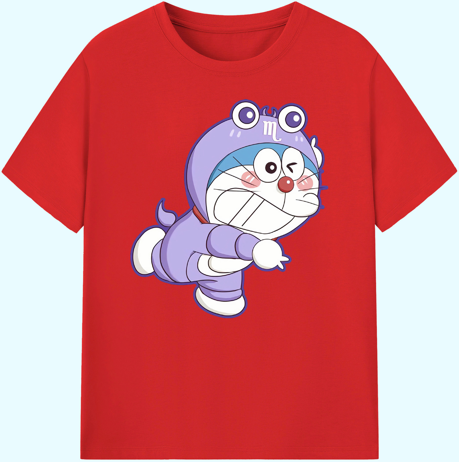（画像用） ドラえもん Doraemon 綿100％ メンズ半袖Tシャツ｜肌触りやわらか＆通気性