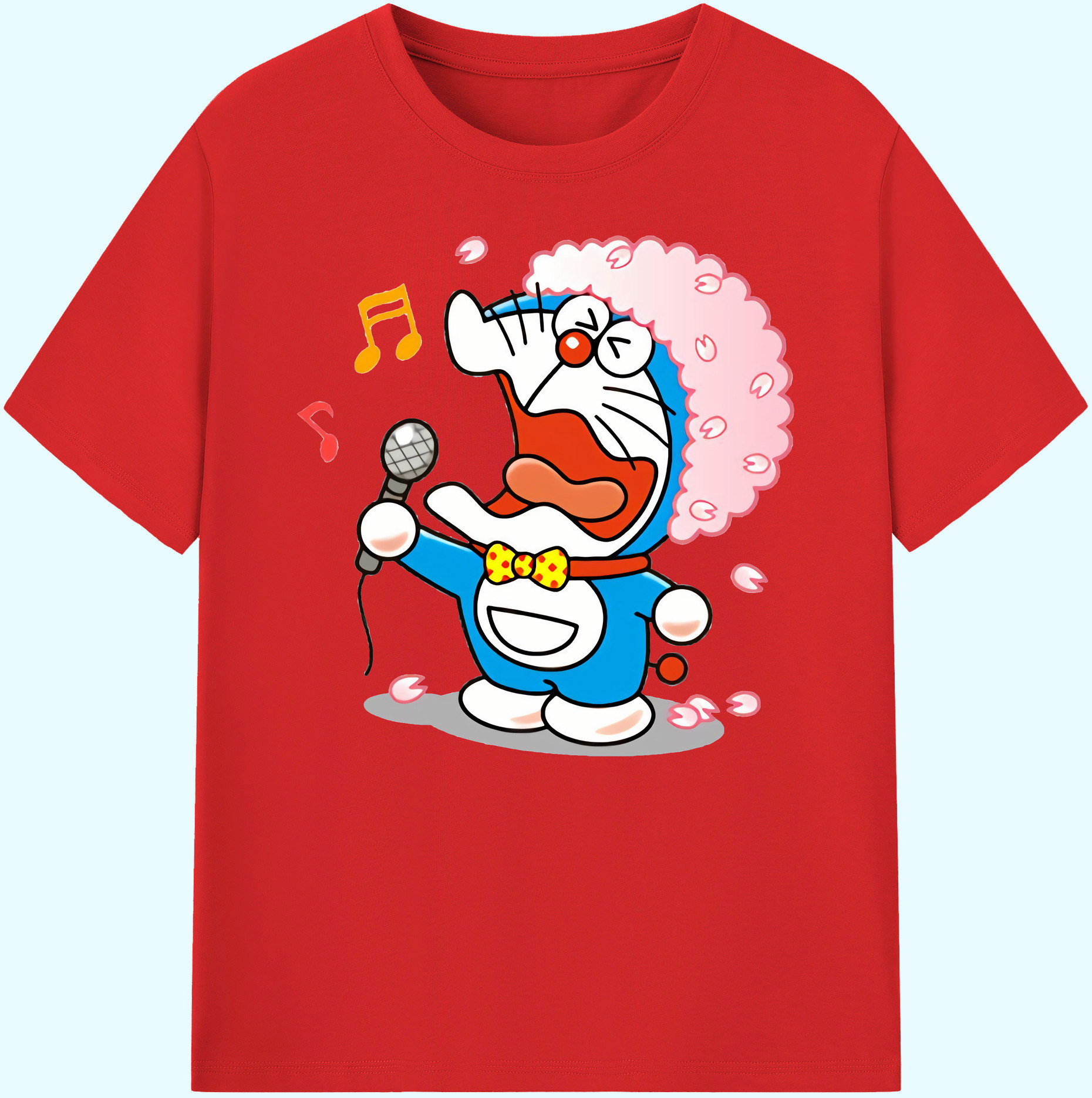 （画像用） ドラえもん Doraemon 綿100％ メンズ半袖Tシャツ｜肌触りやわらか＆通気性