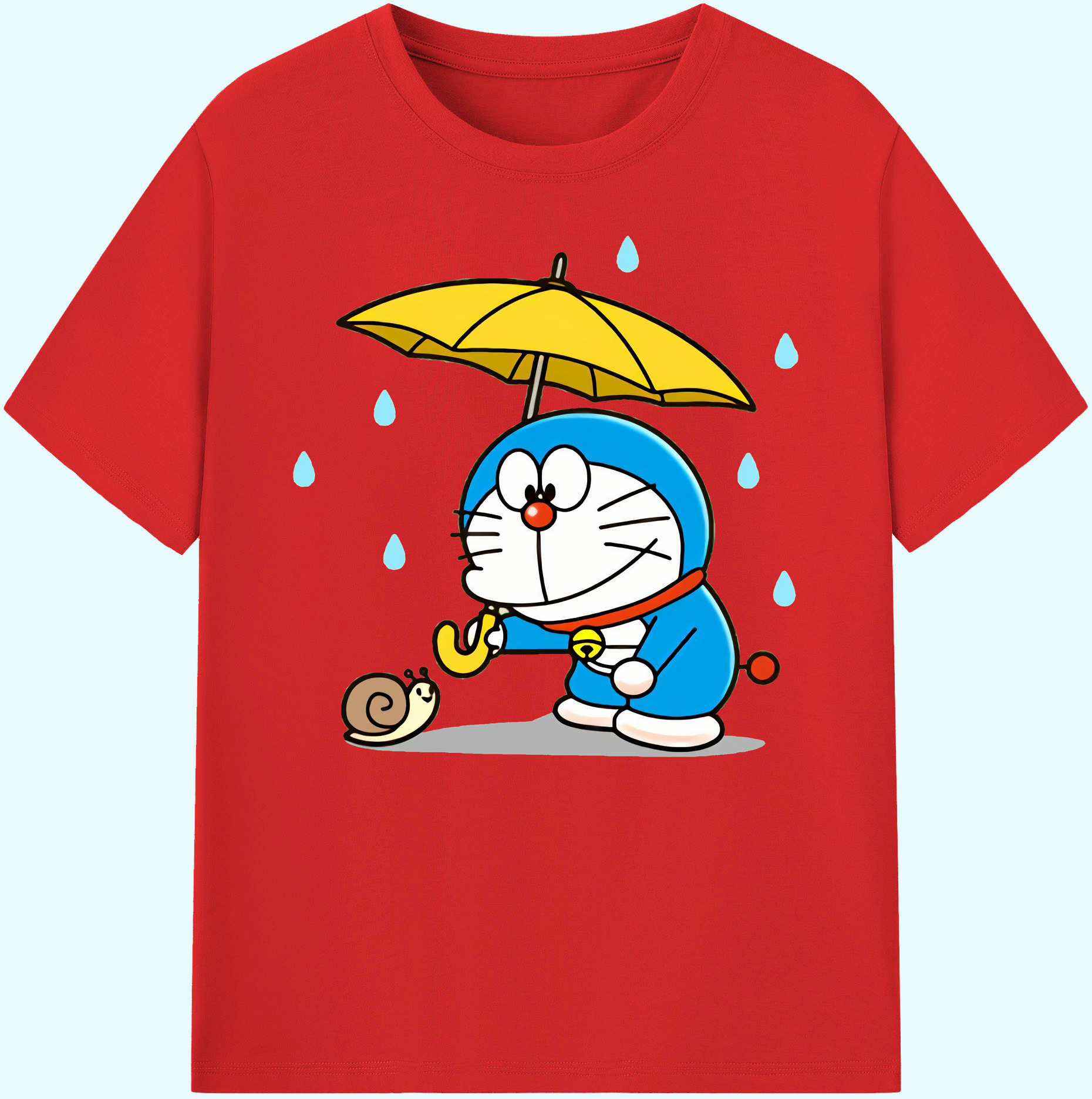 （画像用） ドラえもん Doraemon 綿100％ メンズ半袖Tシャツ｜肌触りやわらか＆通気性
