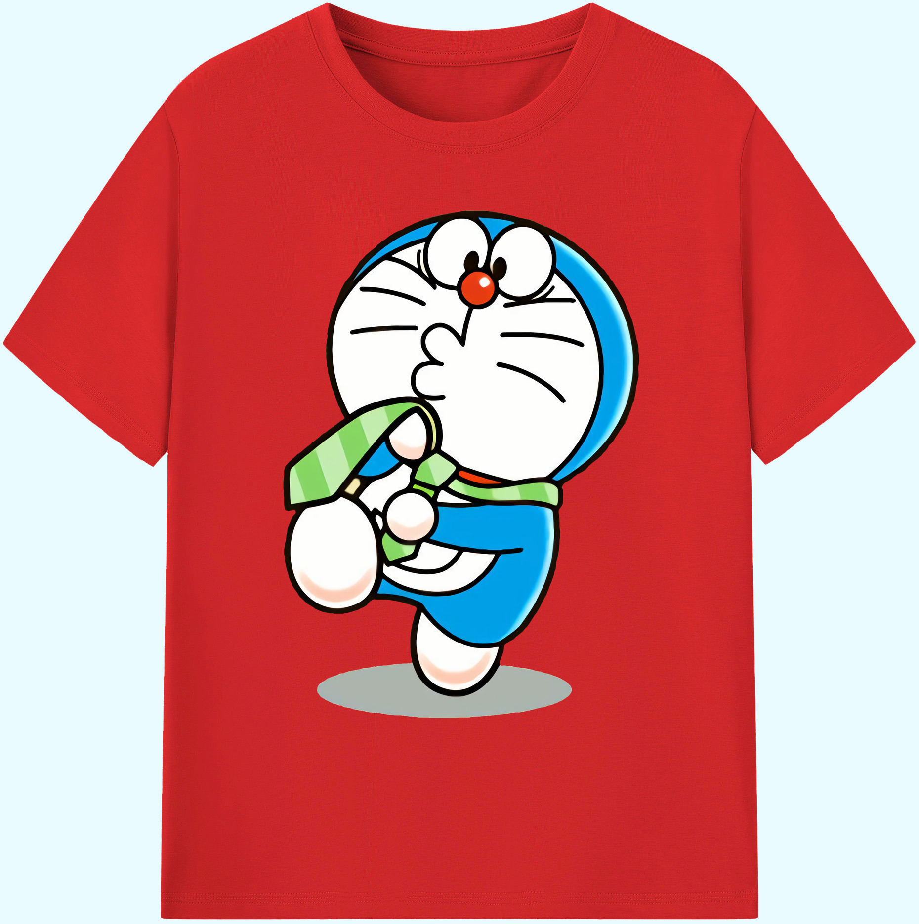 （画像用） ドラえもん Doraemon 綿100％ メンズ半袖Tシャツ｜肌触りやわらか＆通気性
