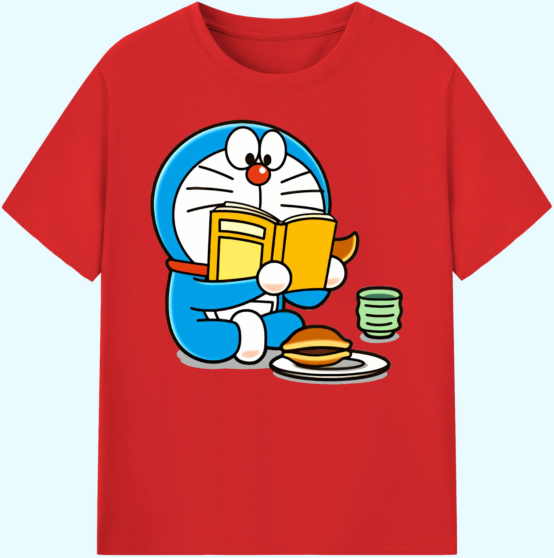 （画像用） ドラえもん Doraemon 綿100％ メンズ半袖Tシャツ｜肌触りやわらか＆通気性