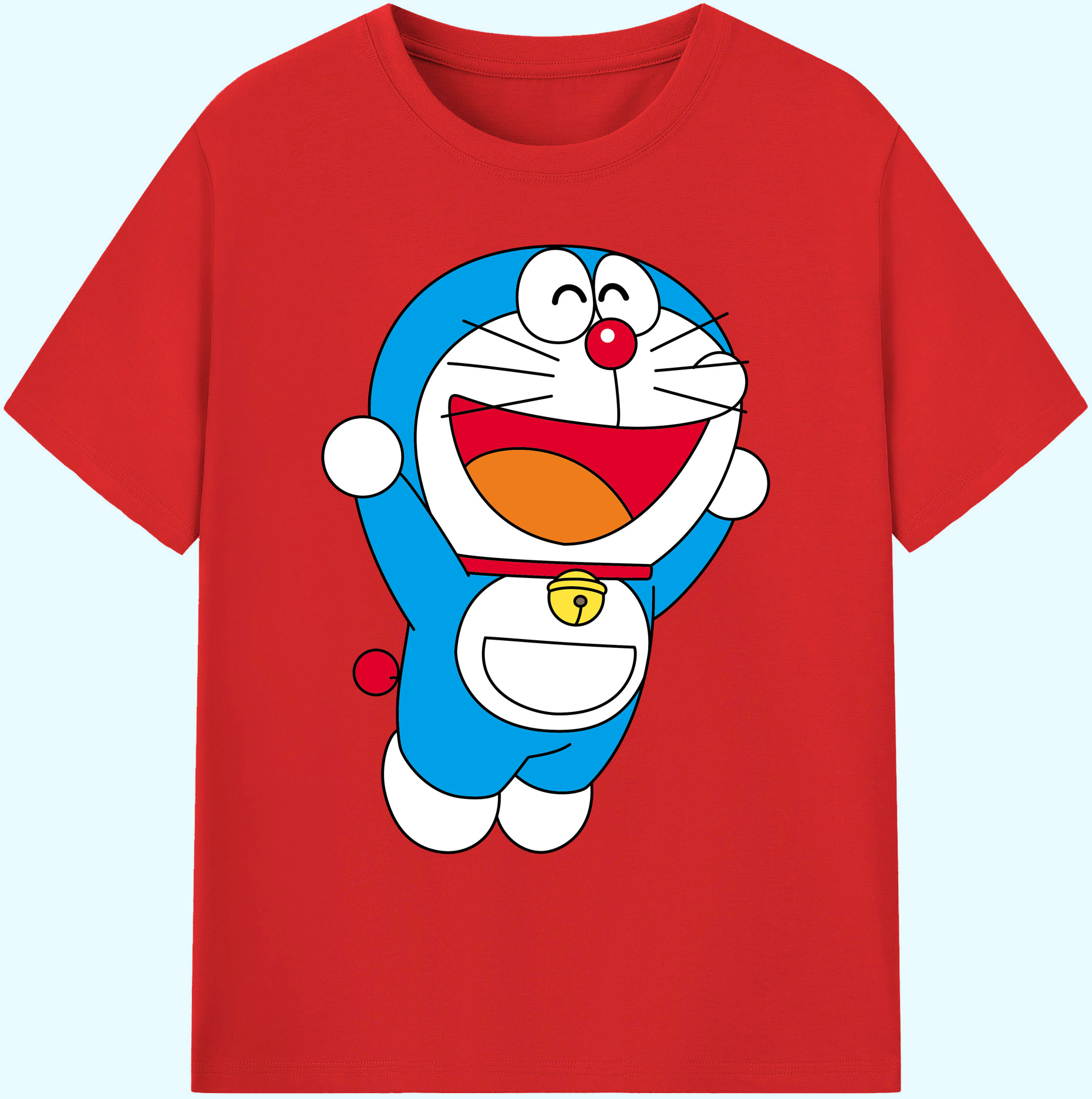 （画像用） ドラえもん Doraemon 綿100％ メンズ半袖Tシャツ｜肌触りやわらか＆通気性