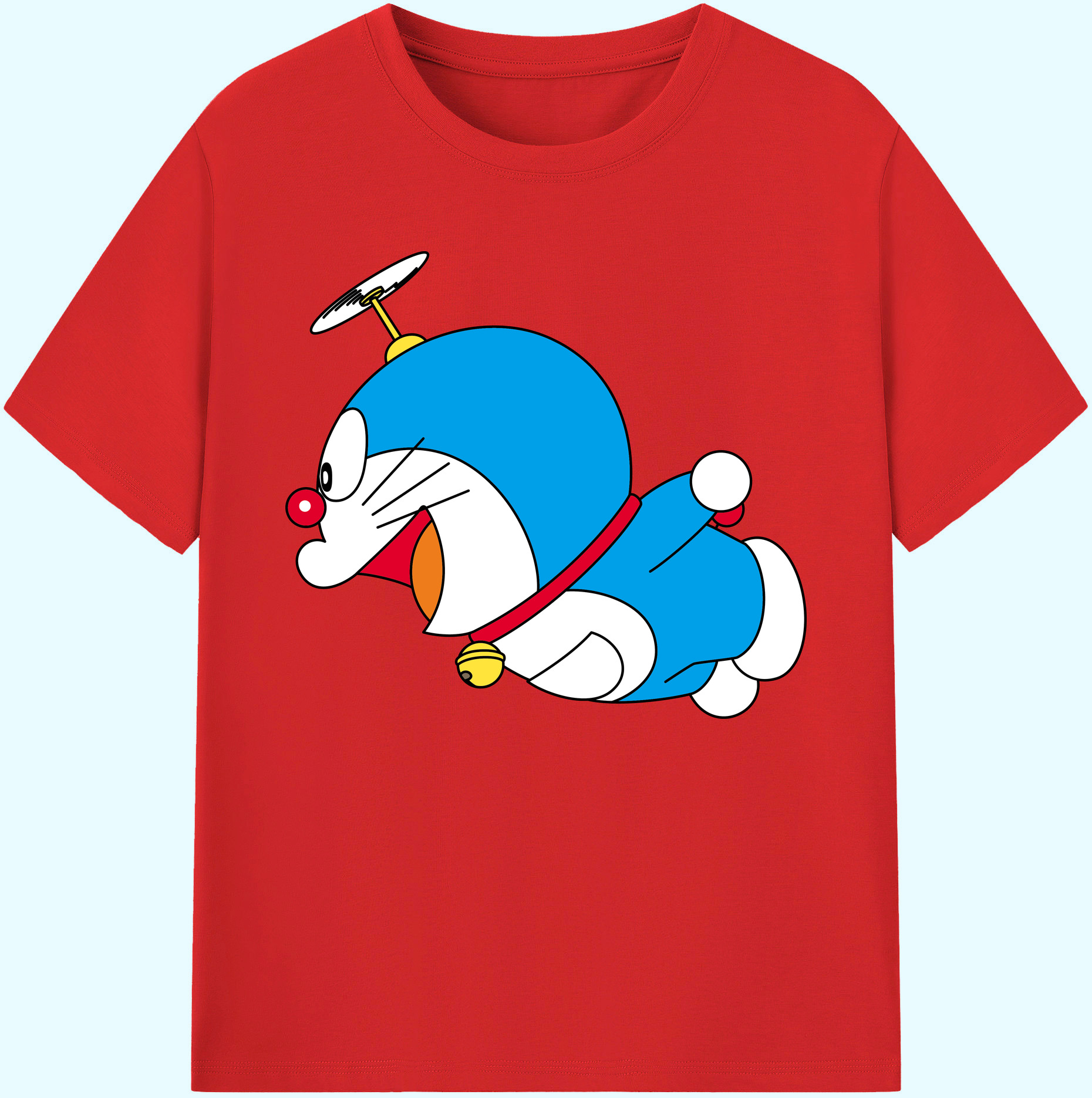 （画像用） ドラえもん Doraemon 綿100％ メンズ半袖Tシャツ｜肌触りやわらか＆通気性