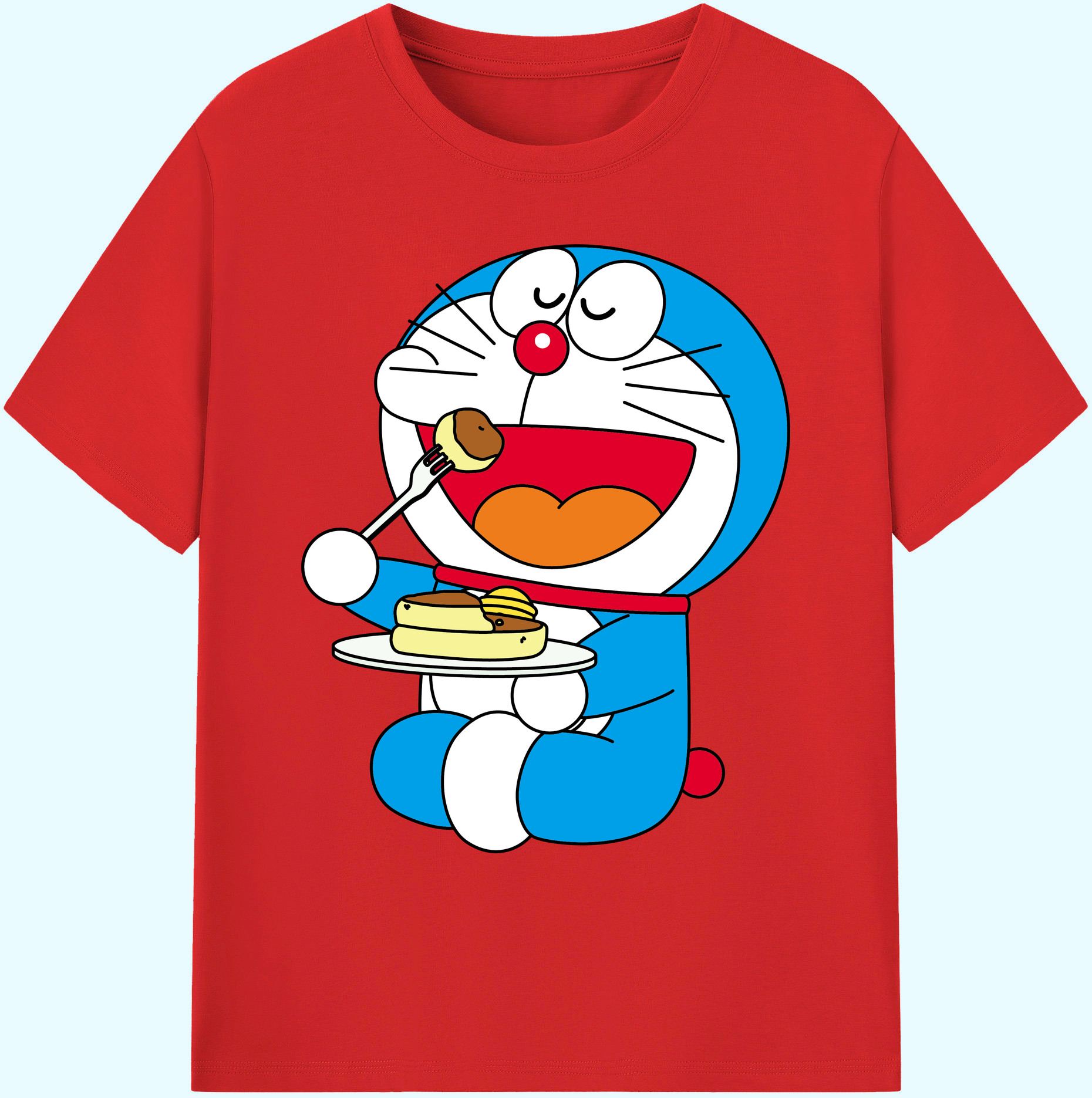 （画像用） ドラえもん Doraemon 綿100％ メンズ半袖Tシャツ｜肌触りやわらか＆通気性