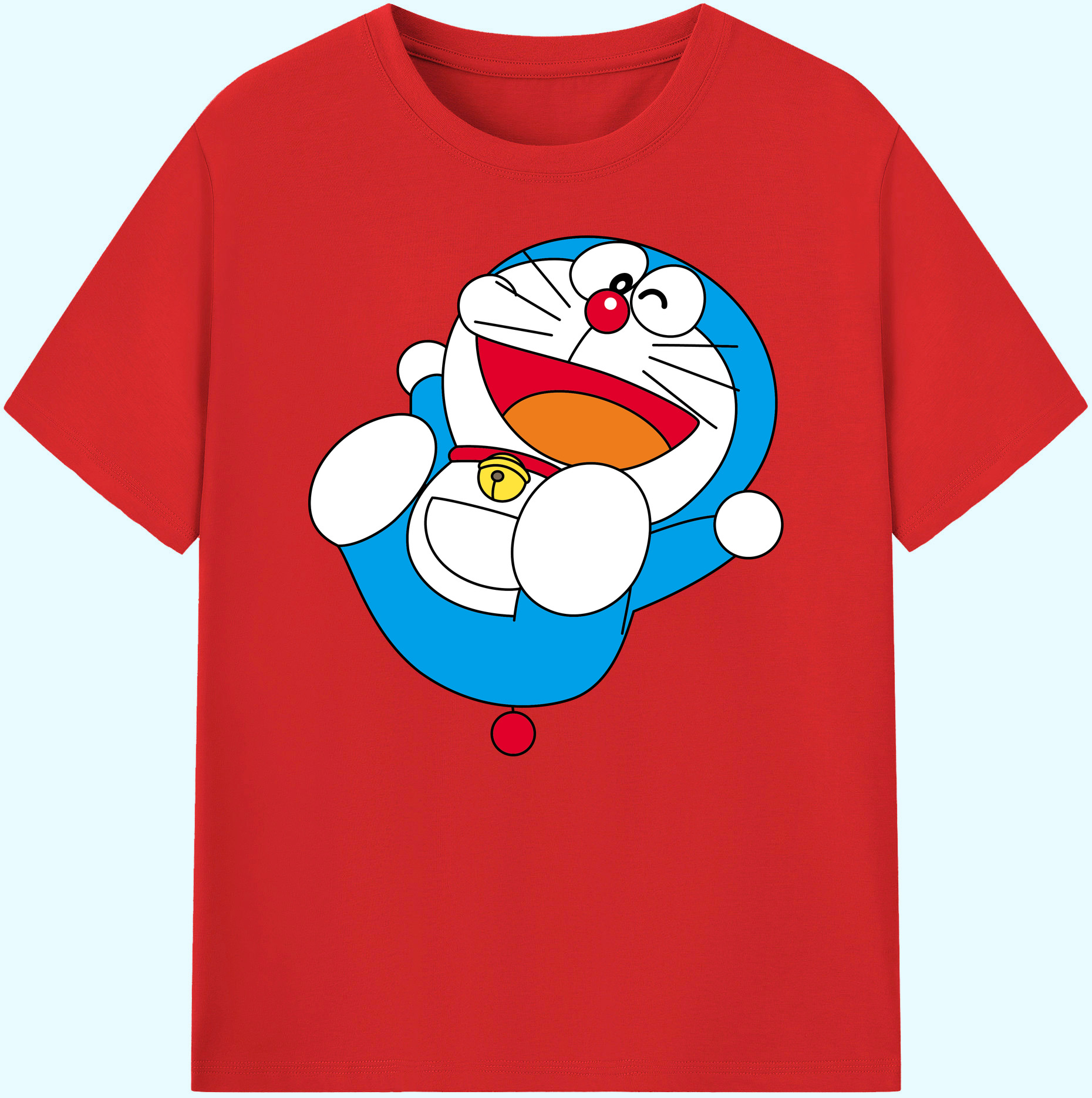 （画像用） ドラえもん Doraemon 綿100％ メンズ半袖Tシャツ｜肌触りやわらか＆通気性
