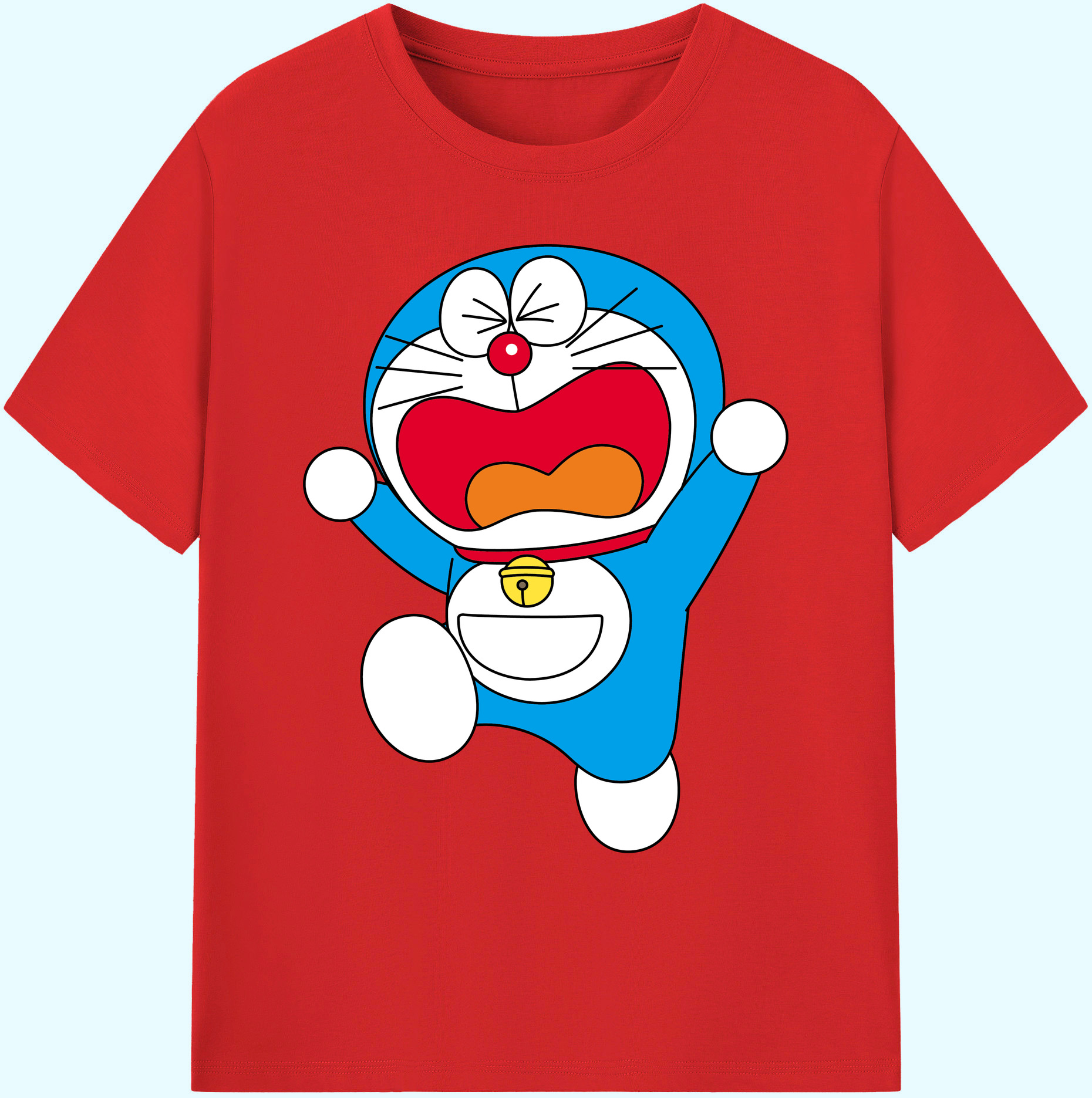 （画像用） ドラえもん Doraemon 綿100％ メンズ半袖Tシャツ｜肌触りやわらか＆通気性