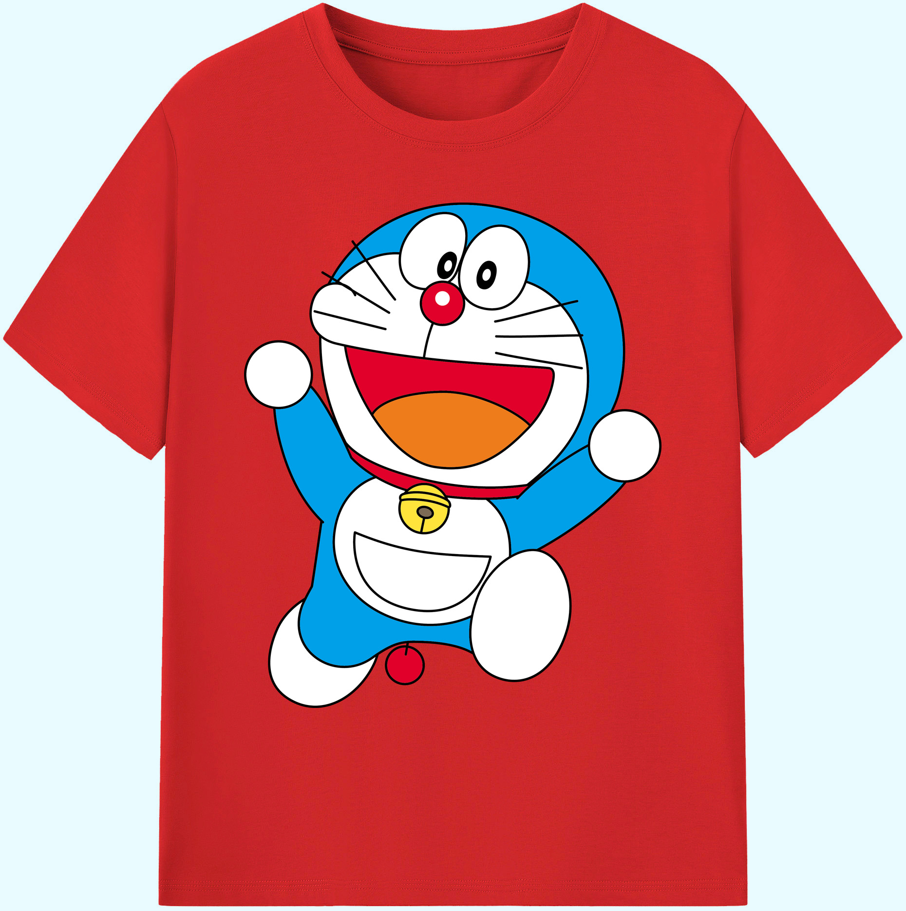 （画像用） ドラえもん Doraemon 綿100％ メンズ半袖Tシャツ｜肌触りやわらか＆通気性