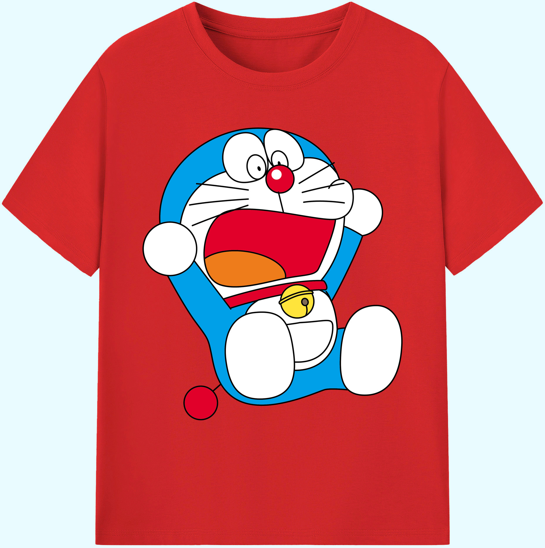 （画像用） ドラえもん Doraemon 綿100％ メンズ半袖Tシャツ｜肌触りやわらか＆通気性