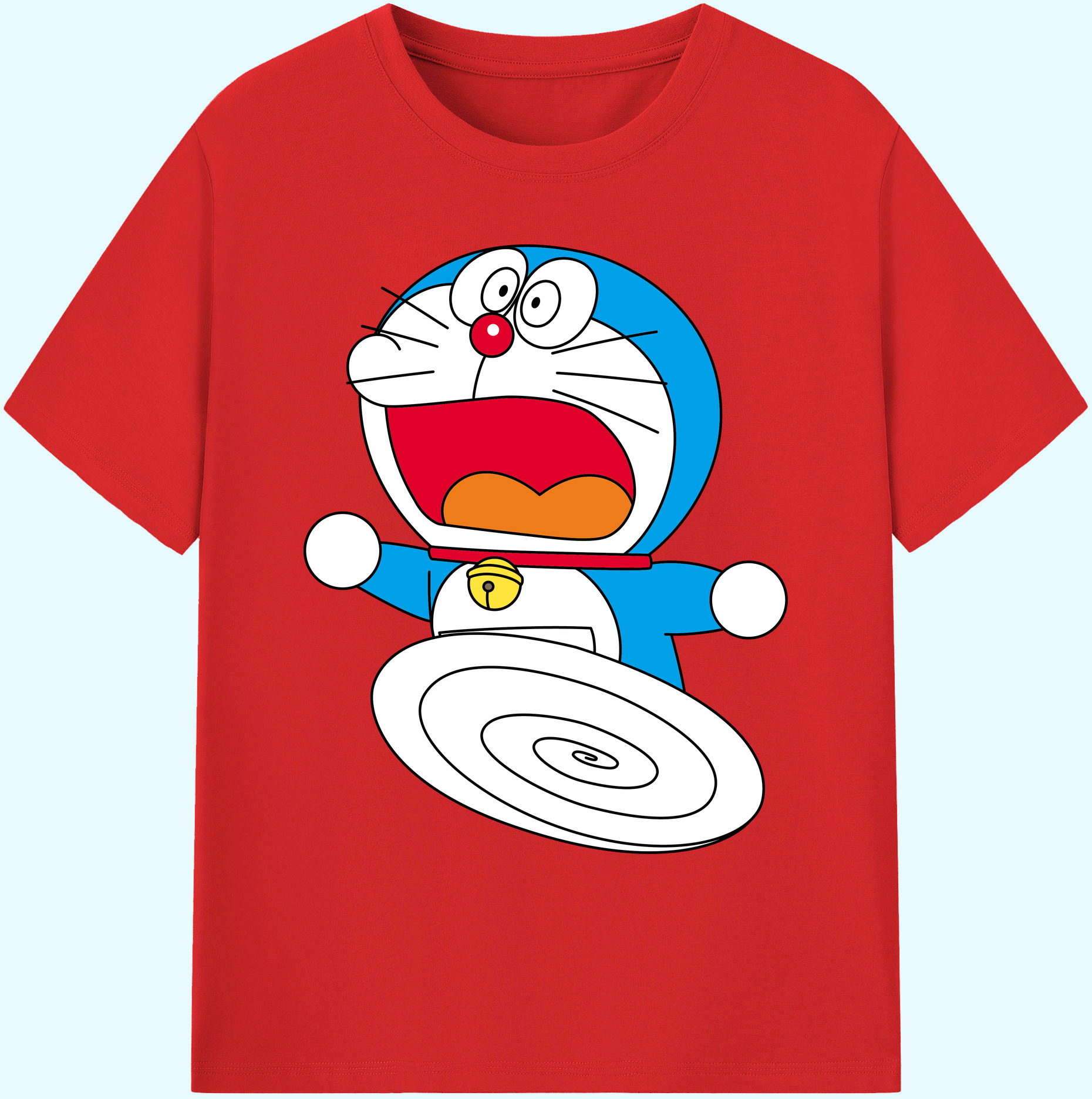 （画像用） ドラえもん Doraemon 綿100％ メンズ半袖Tシャツ｜肌触りやわらか＆通気性