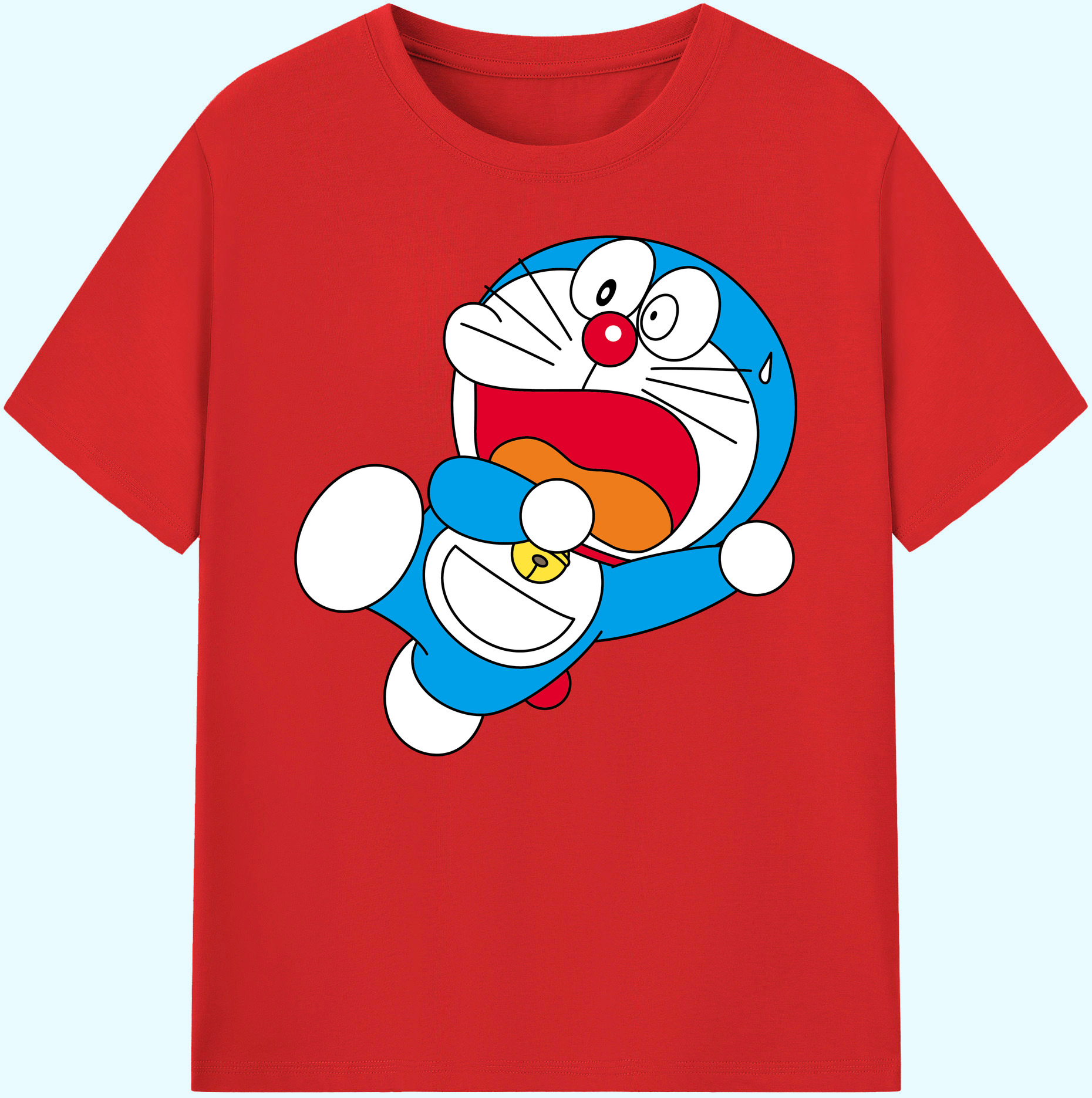 （画像用） ドラえもん Doraemon 綿100％ メンズ半袖Tシャツ｜肌触りやわらか＆通気性