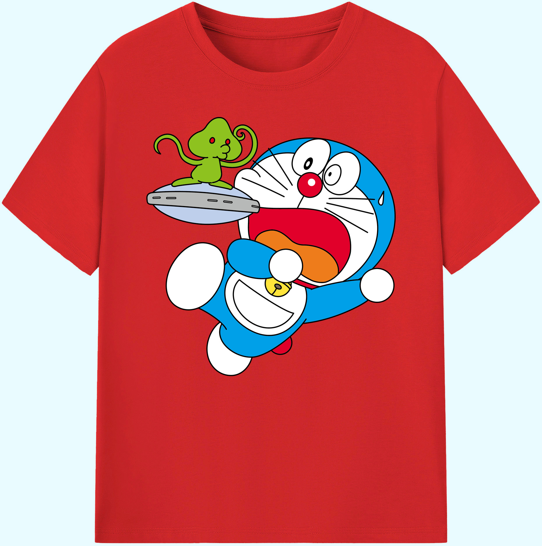 （画像用） ドラえもん Doraemon 綿100％ メンズ半袖Tシャツ｜肌触りやわらか＆通気性
