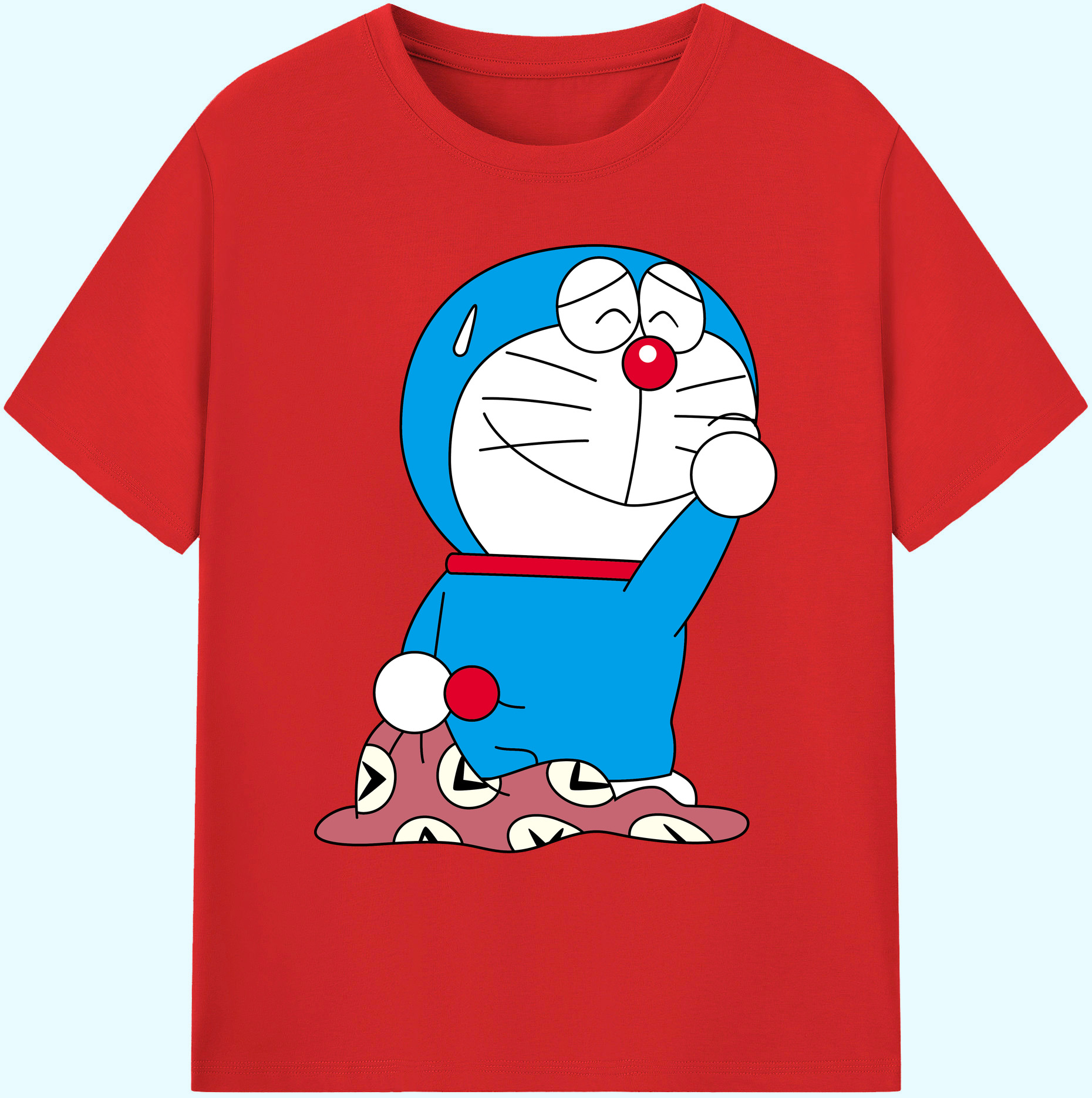 （画像用） ドラえもん Doraemon 綿100％ メンズ半袖Tシャツ｜肌触りやわらか＆通気性