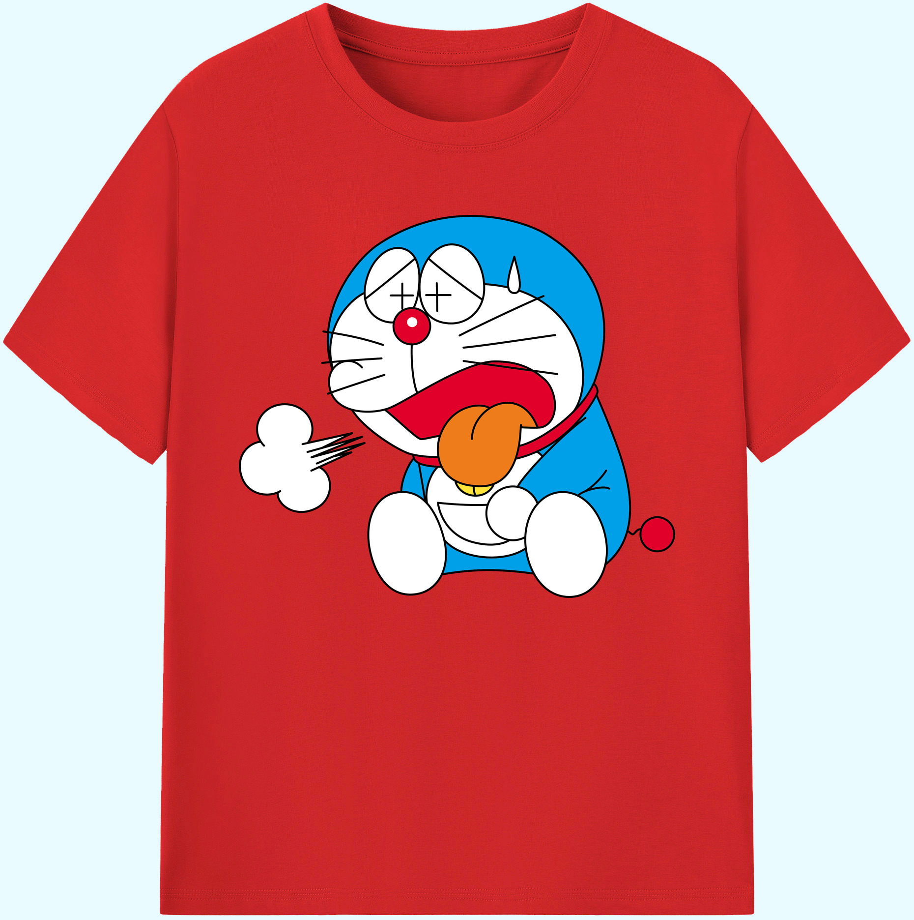 （画像用） ドラえもん Doraemon 綿100％ メンズ半袖Tシャツ｜肌触りやわらか＆通気性