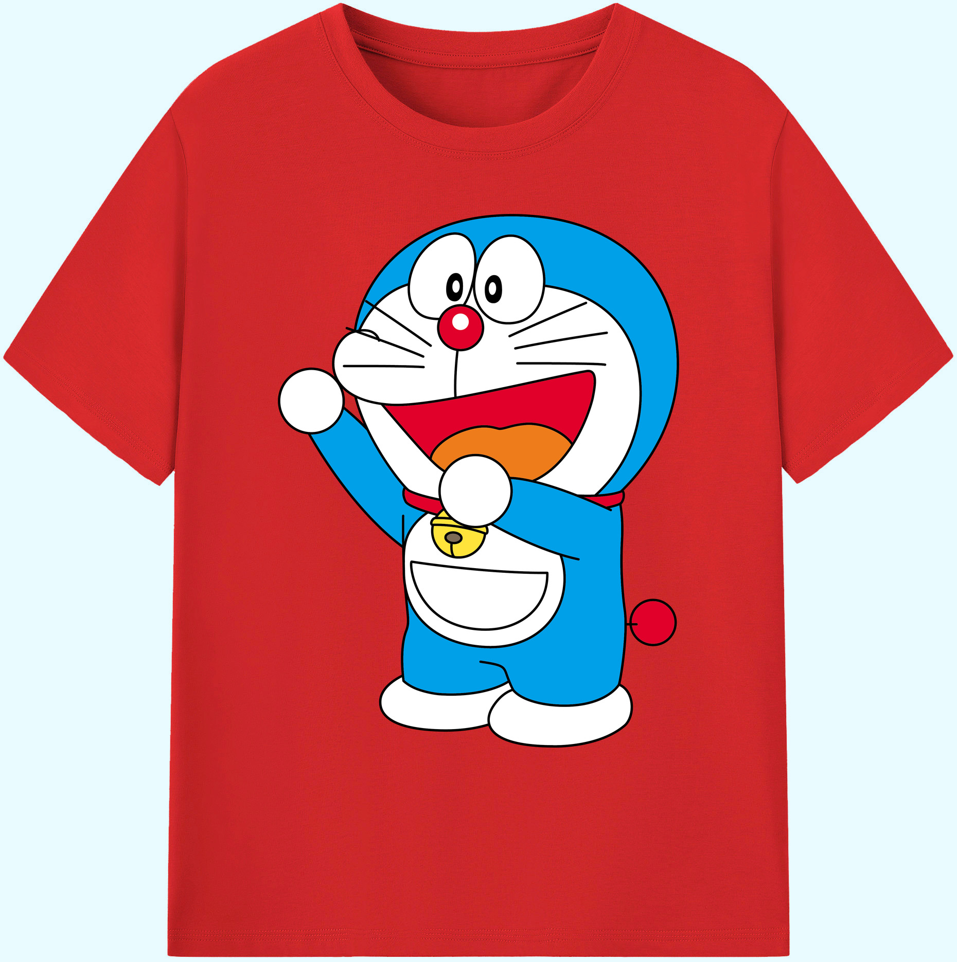 （画像用） ドラえもん Doraemon 綿100％ メンズ半袖Tシャツ｜肌触りやわらか＆通気性