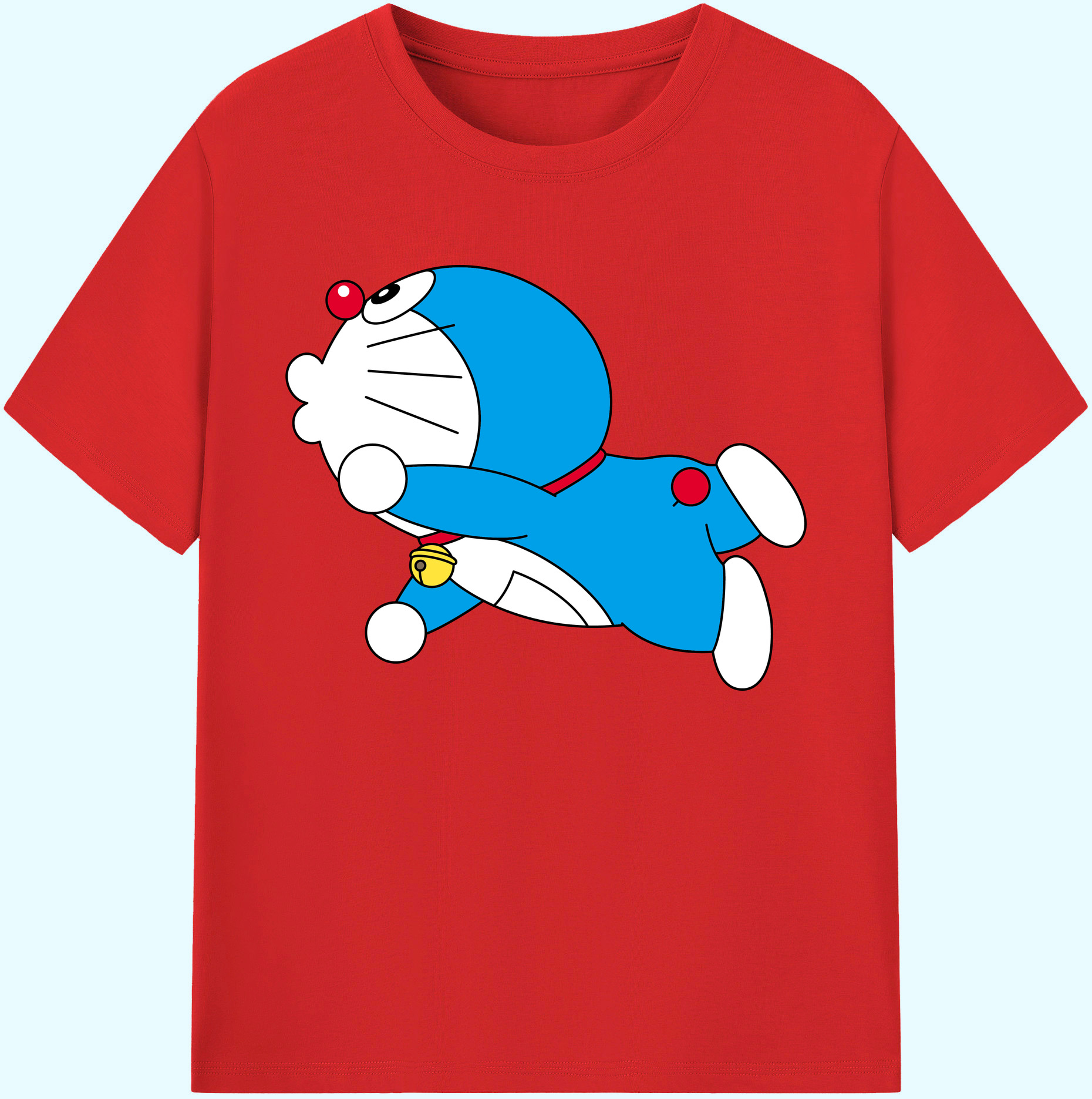 （画像用） ドラえもん Doraemon 綿100％ メンズ半袖Tシャツ｜肌触りやわらか＆通気性