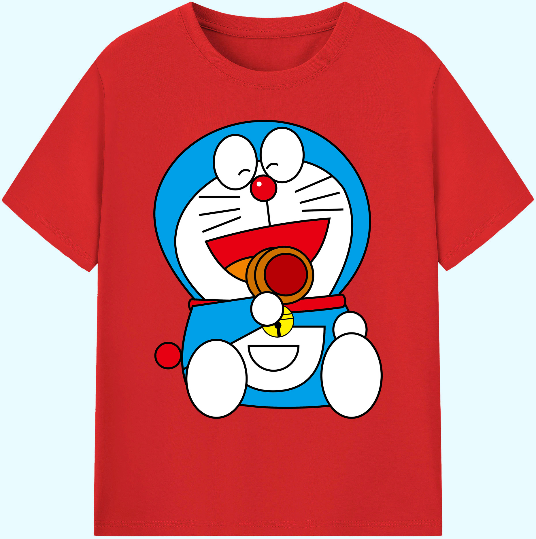 （画像用） ドラえもん Doraemon 綿100％ メンズ半袖Tシャツ｜肌触りやわらか＆通気性