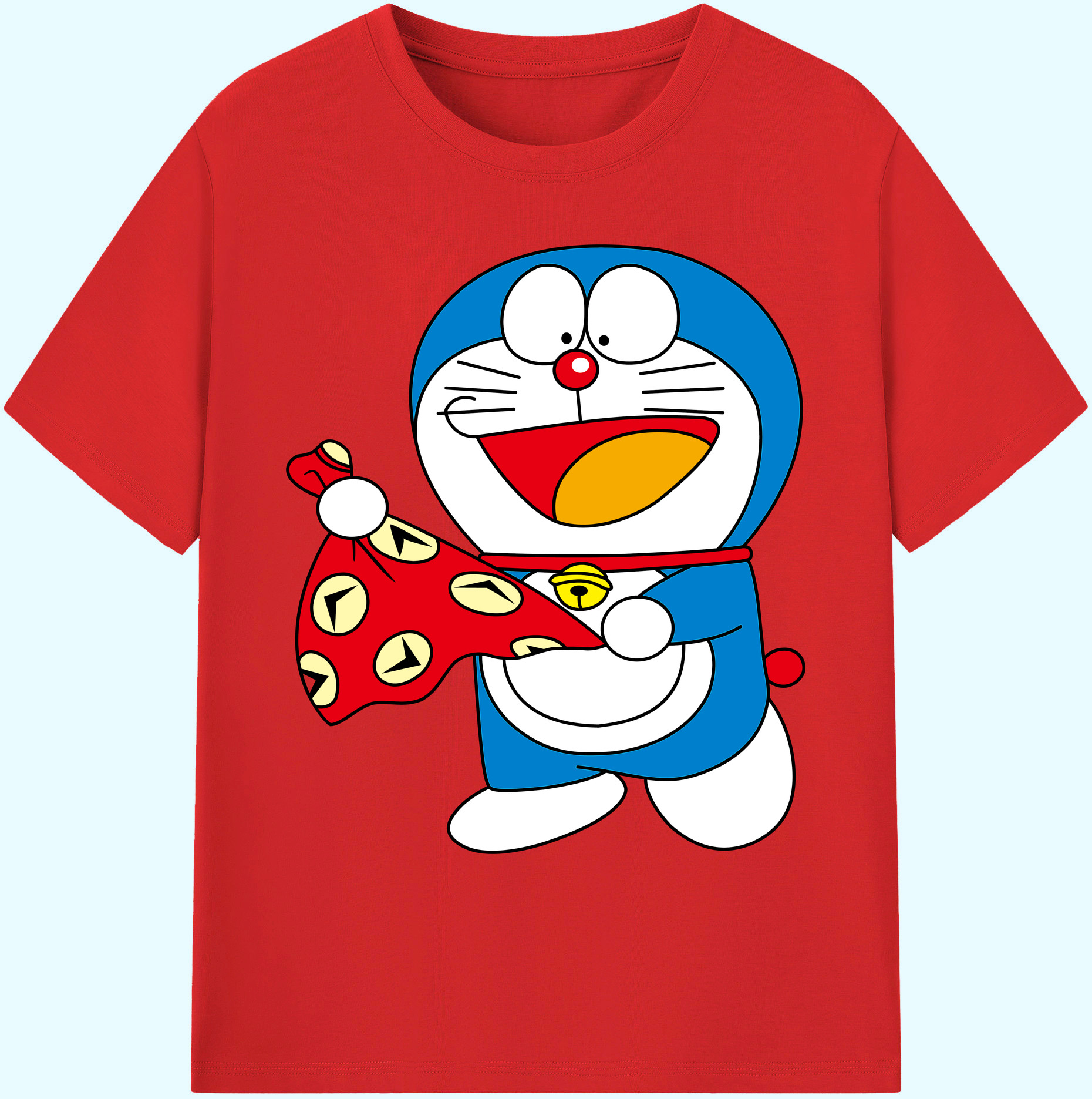 （画像用） ドラえもん Doraemon 綿100％ メンズ半袖Tシャツ｜肌触りやわらか＆通気性
