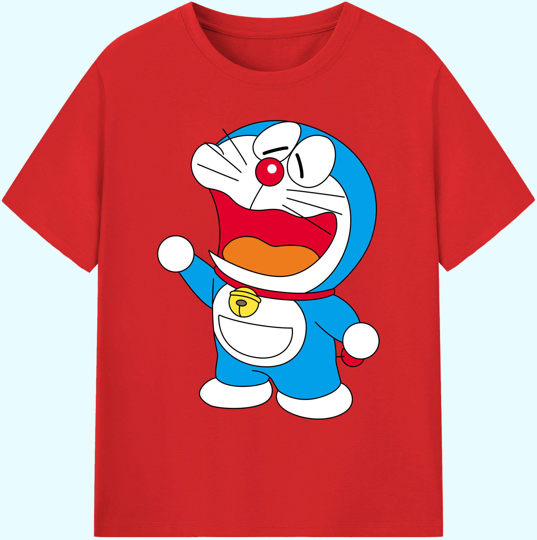 （画像用） ドラえもん Doraemon 綿100％ メンズ半袖Tシャツ｜肌触りやわらか＆通気性