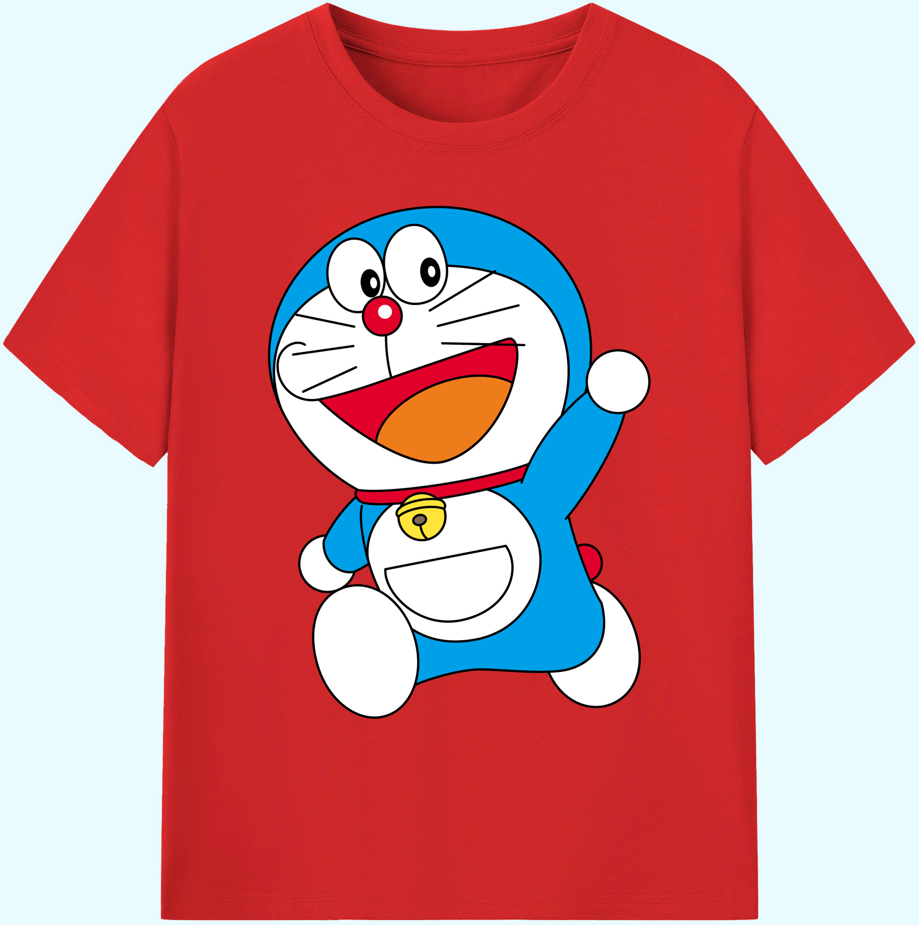 （画像用） ドラえもん Doraemon 綿100％ メンズ半袖Tシャツ｜肌触りやわらか＆通気性