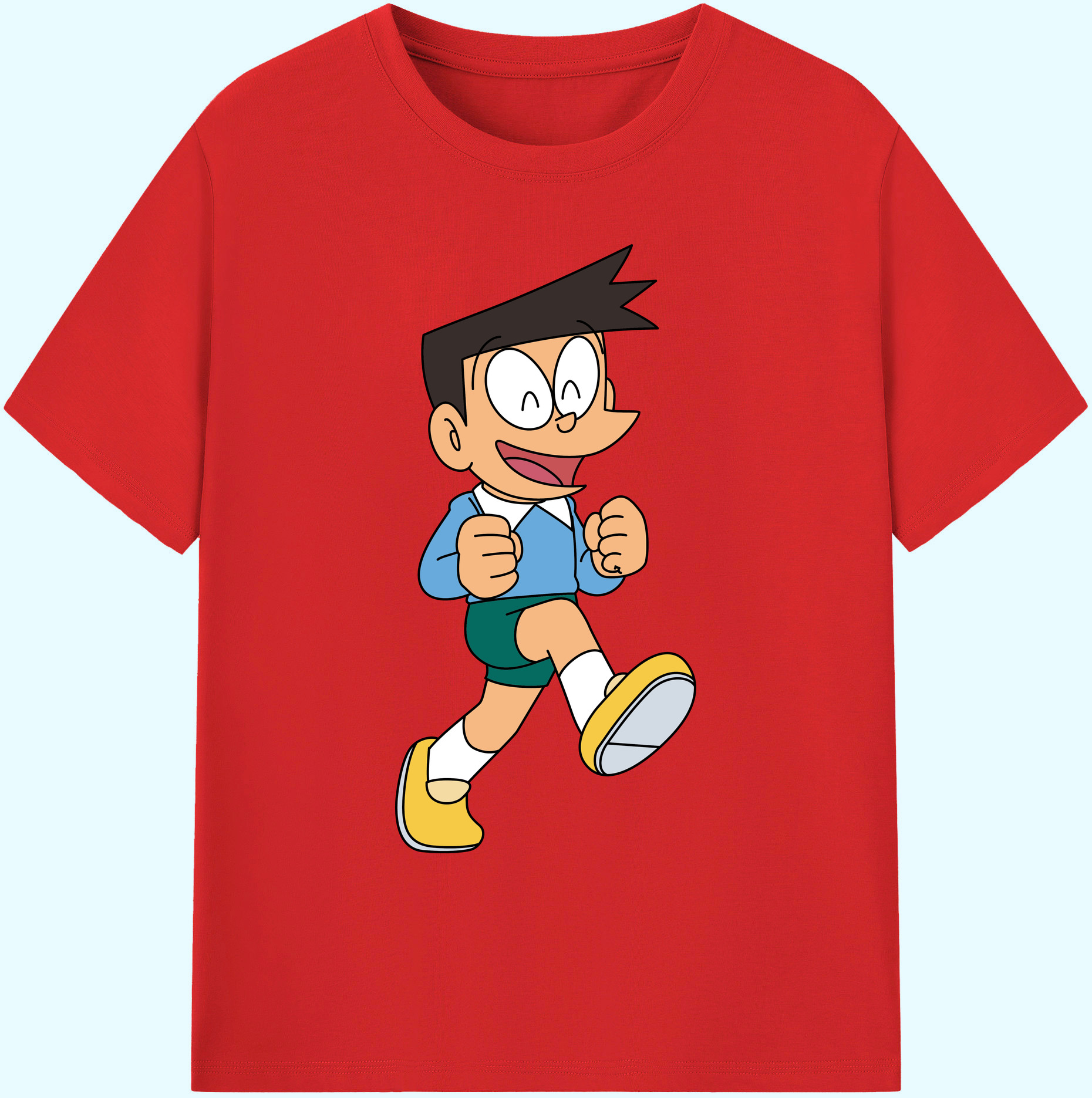 （画像用） ドラえもん 骨川 スネ夫 Doraemon Honekawa Suneo 綿100％ メンズ半袖Tシャツ｜肌触りやわらか＆通気性