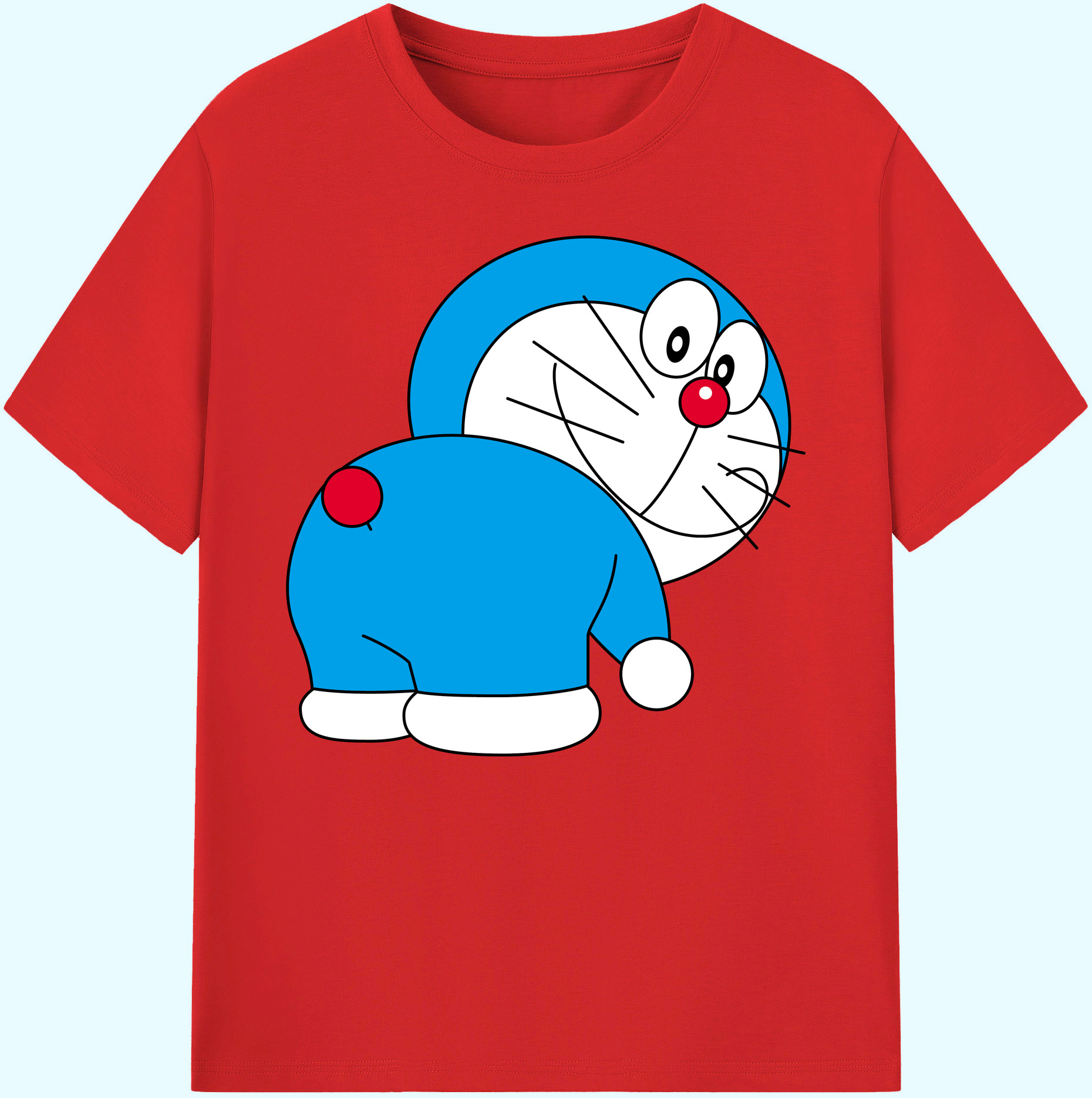 （画像用） ドラえもん Doraemon 綿100％ メンズ半袖Tシャツ｜肌触りやわらか＆通気性
