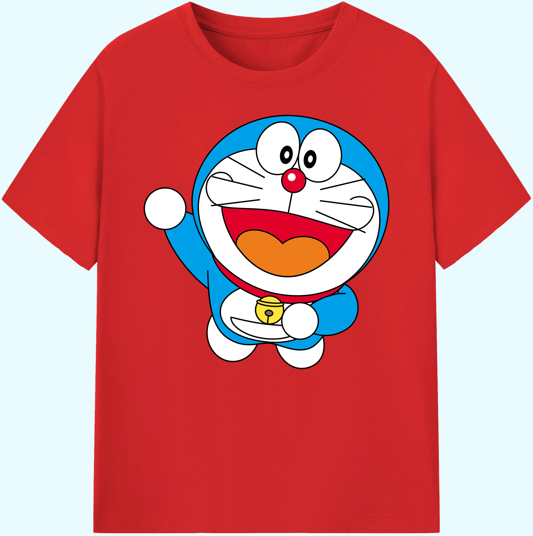 （画像用） ドラえもん Doraemon 綿100％ メンズ半袖Tシャツ｜肌触りやわらか＆通気性