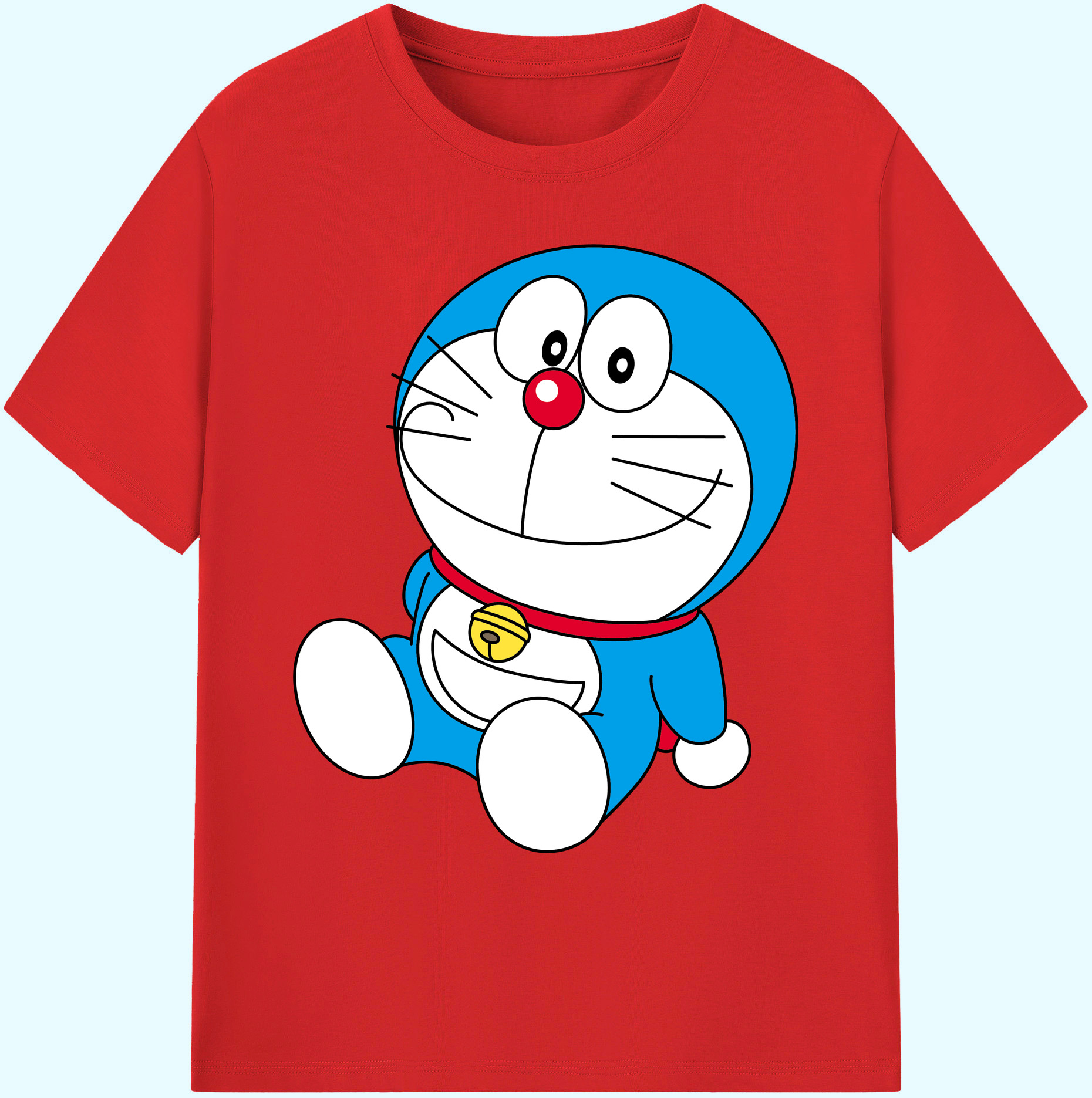 （画像用） ドラえもん Doraemon 綿100％ メンズ半袖Tシャツ｜肌触りやわらか＆通気性