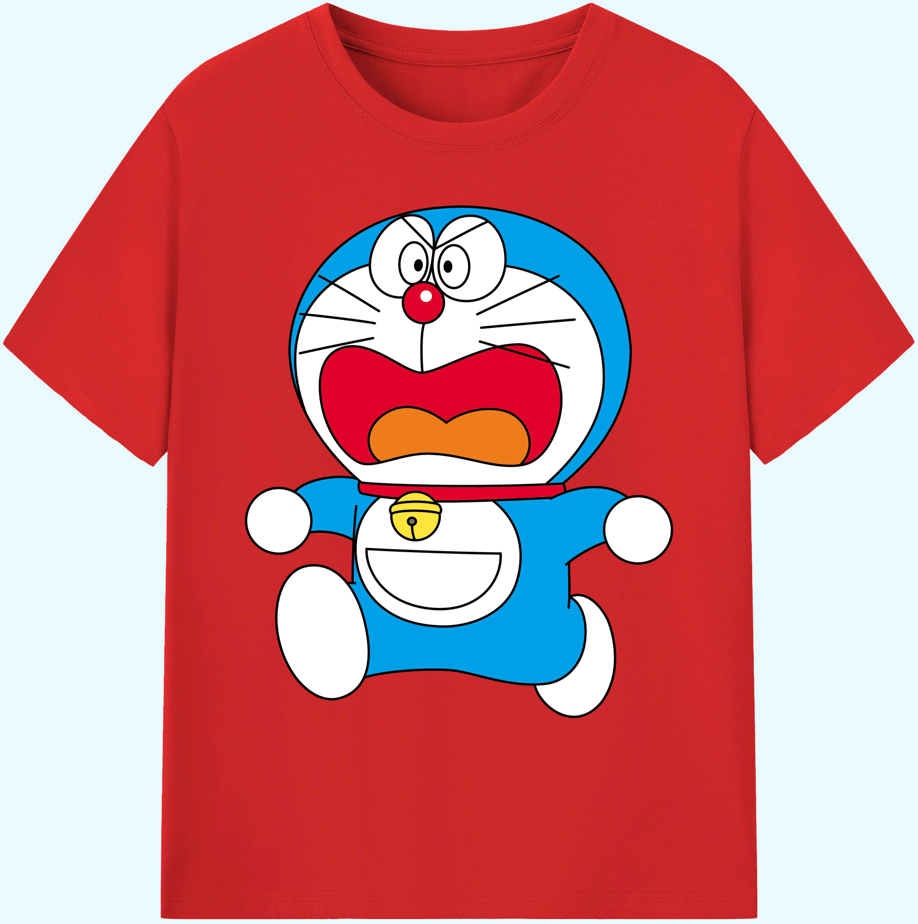 （画像用） ドラえもん Doraemon 綿100％ メンズ半袖Tシャツ｜肌触りやわらか＆通気性