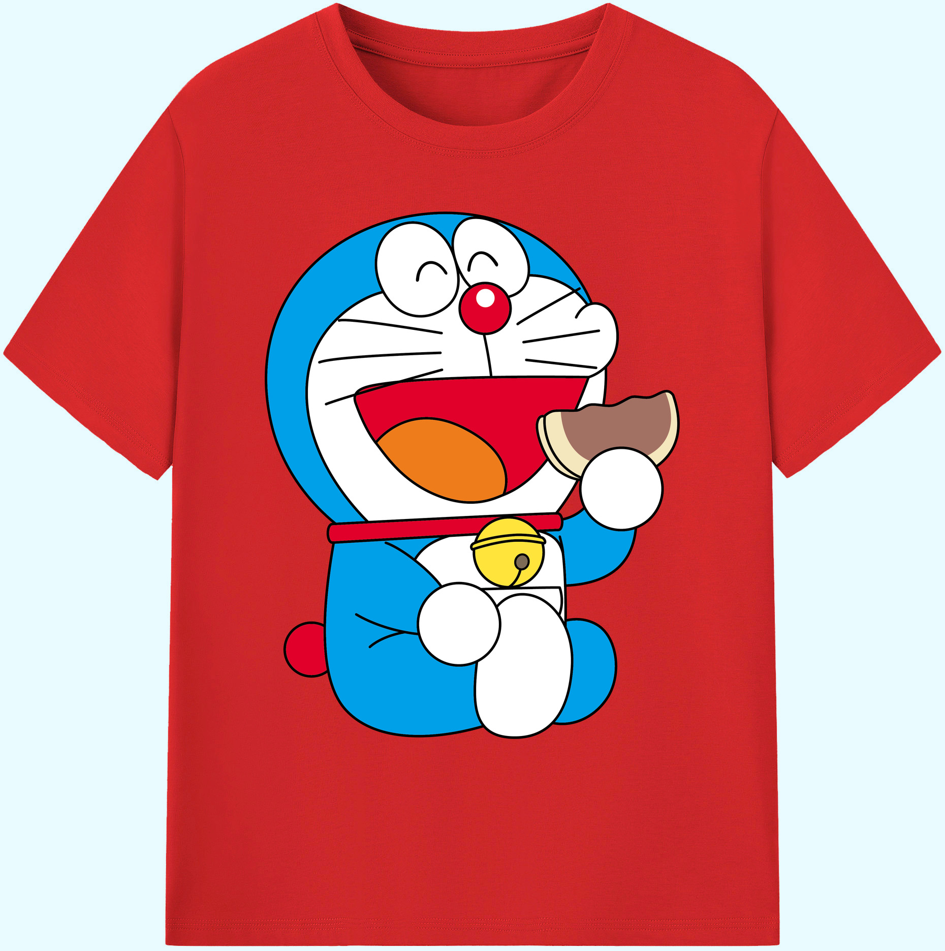 （画像用） ドラえもん Doraemon 綿100％ メンズ半袖Tシャツ｜肌触りやわらか＆通気性