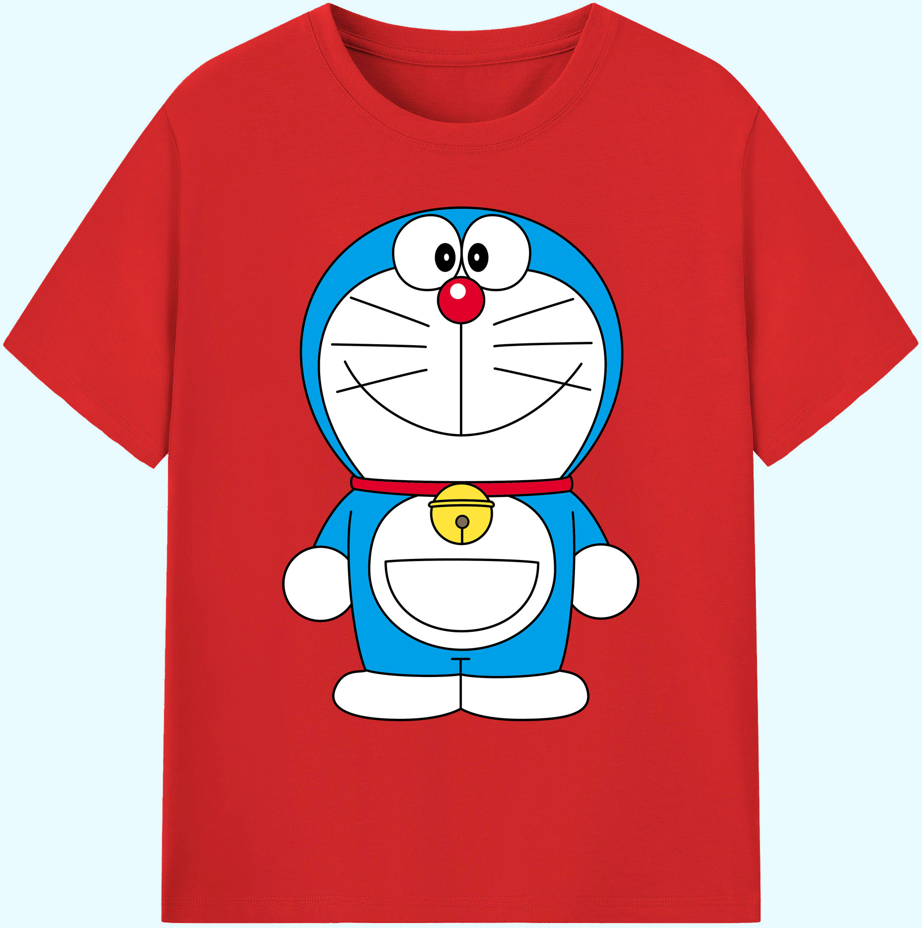 （画像用） ドラえもん Doraemon 綿100％ メンズ半袖Tシャツ｜肌触りやわらか＆通気性