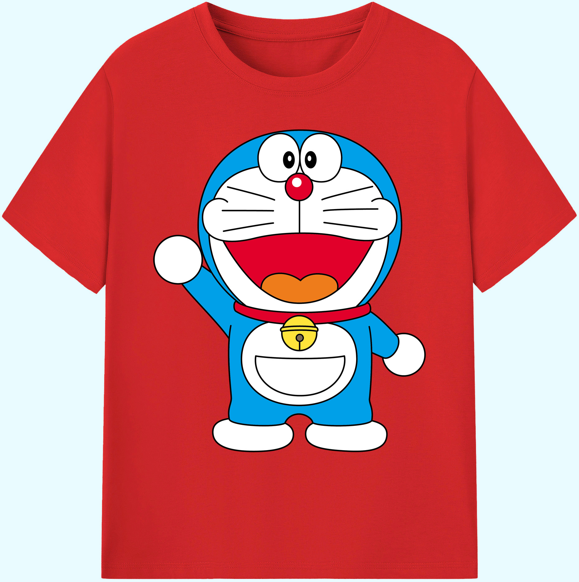 （画像用） ドラえもん Doraemon 綿100％ メンズ半袖Tシャツ｜肌触りやわらか＆通気性