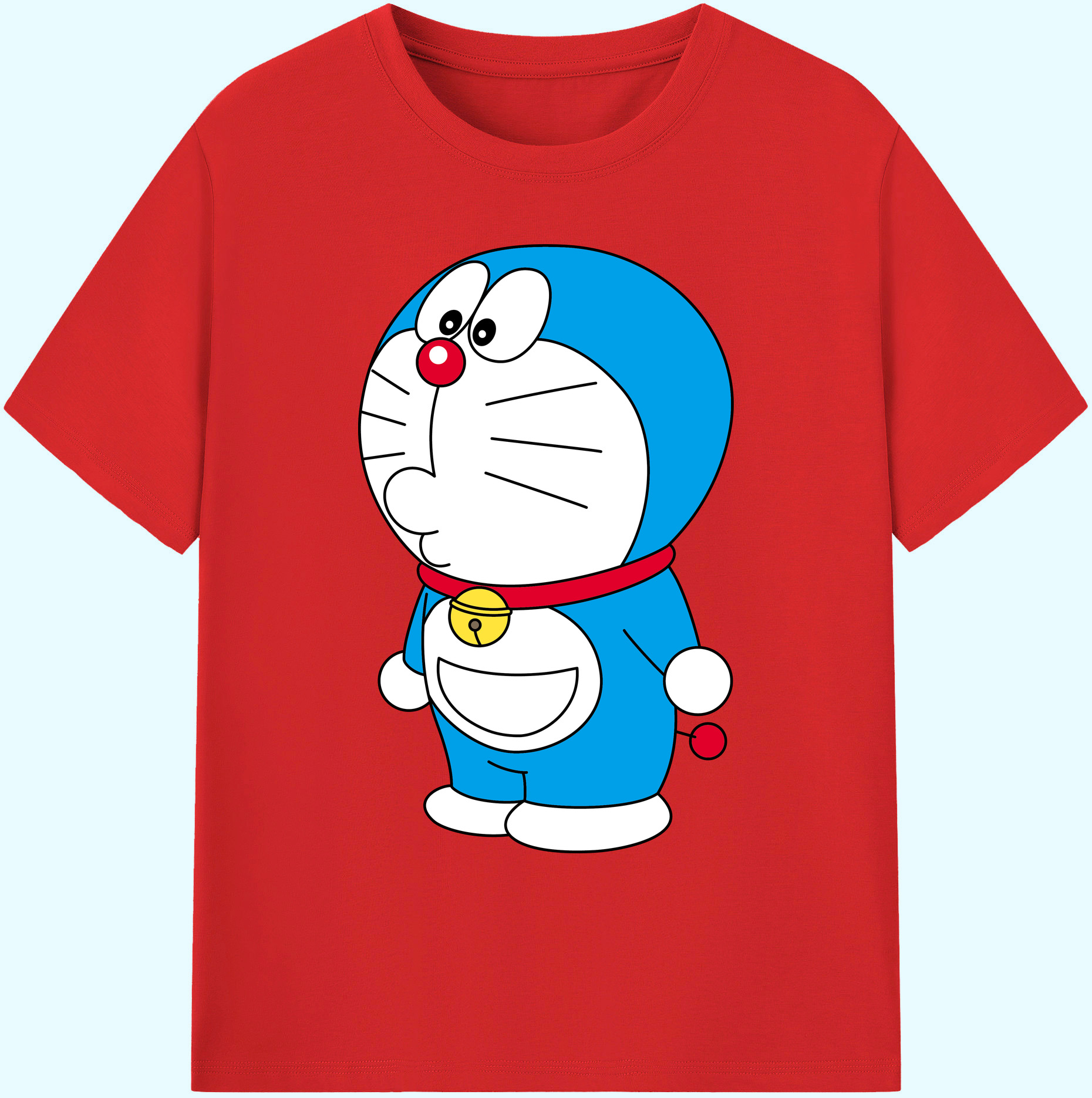 （画像用） ドラえもん Doraemon 綿100％ メンズ半袖Tシャツ｜肌触りやわらか＆通気性