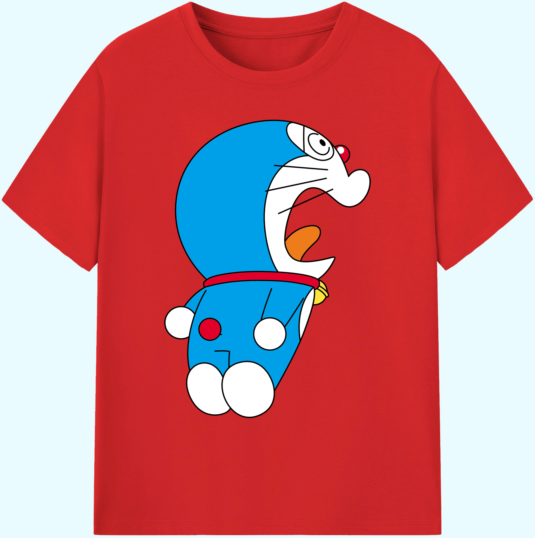 （画像用） ドラえもん Doraemon 綿100％ メンズ半袖Tシャツ｜肌触りやわらか＆通気性