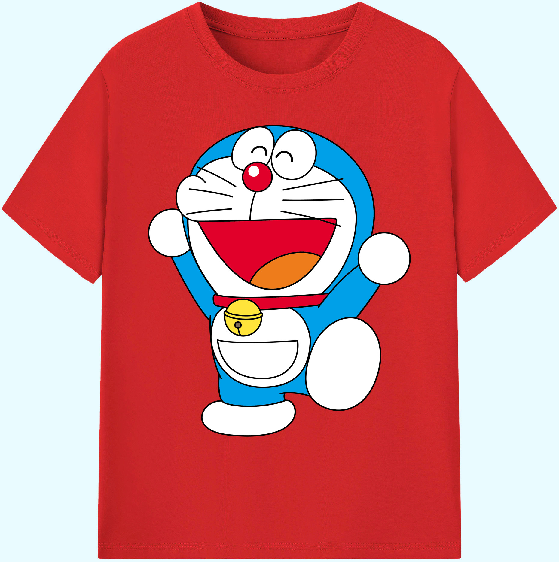 （画像用） ドラえもん Doraemon 綿100％ メンズ半袖Tシャツ｜肌触りやわらか＆通気性