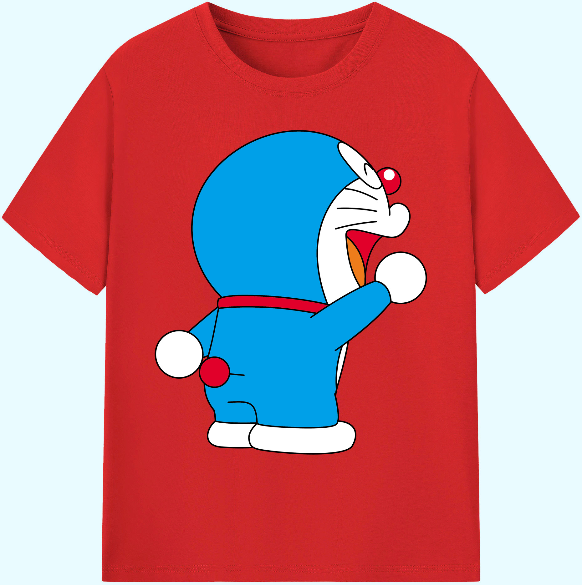 （画像用） ドラえもん Doraemon 綿100％ メンズ半袖Tシャツ｜肌触りやわらか＆通気性