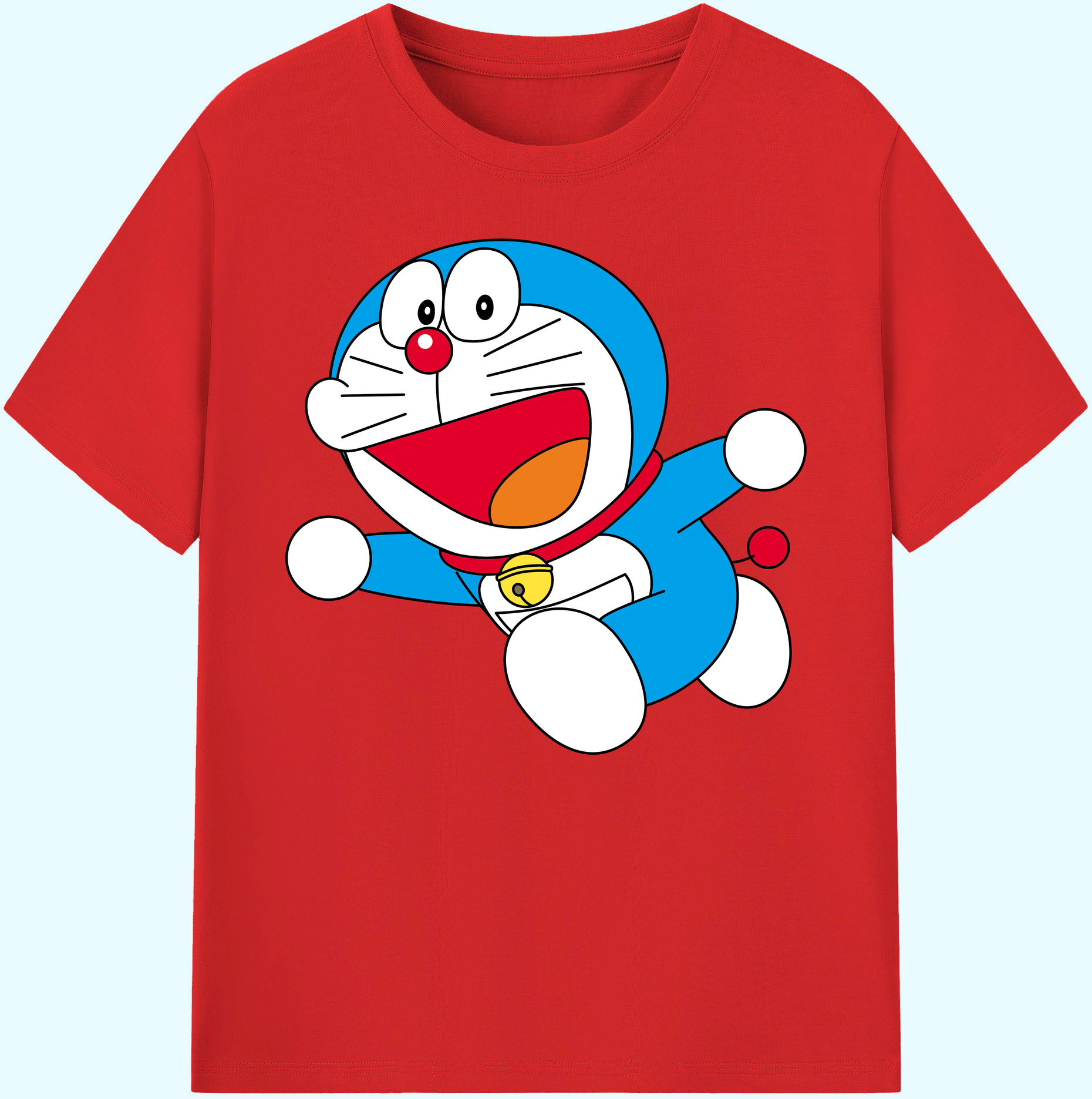 （画像用） ドラえもん Doraemon 綿100％ メンズ半袖Tシャツ｜肌触りやわらか＆通気性