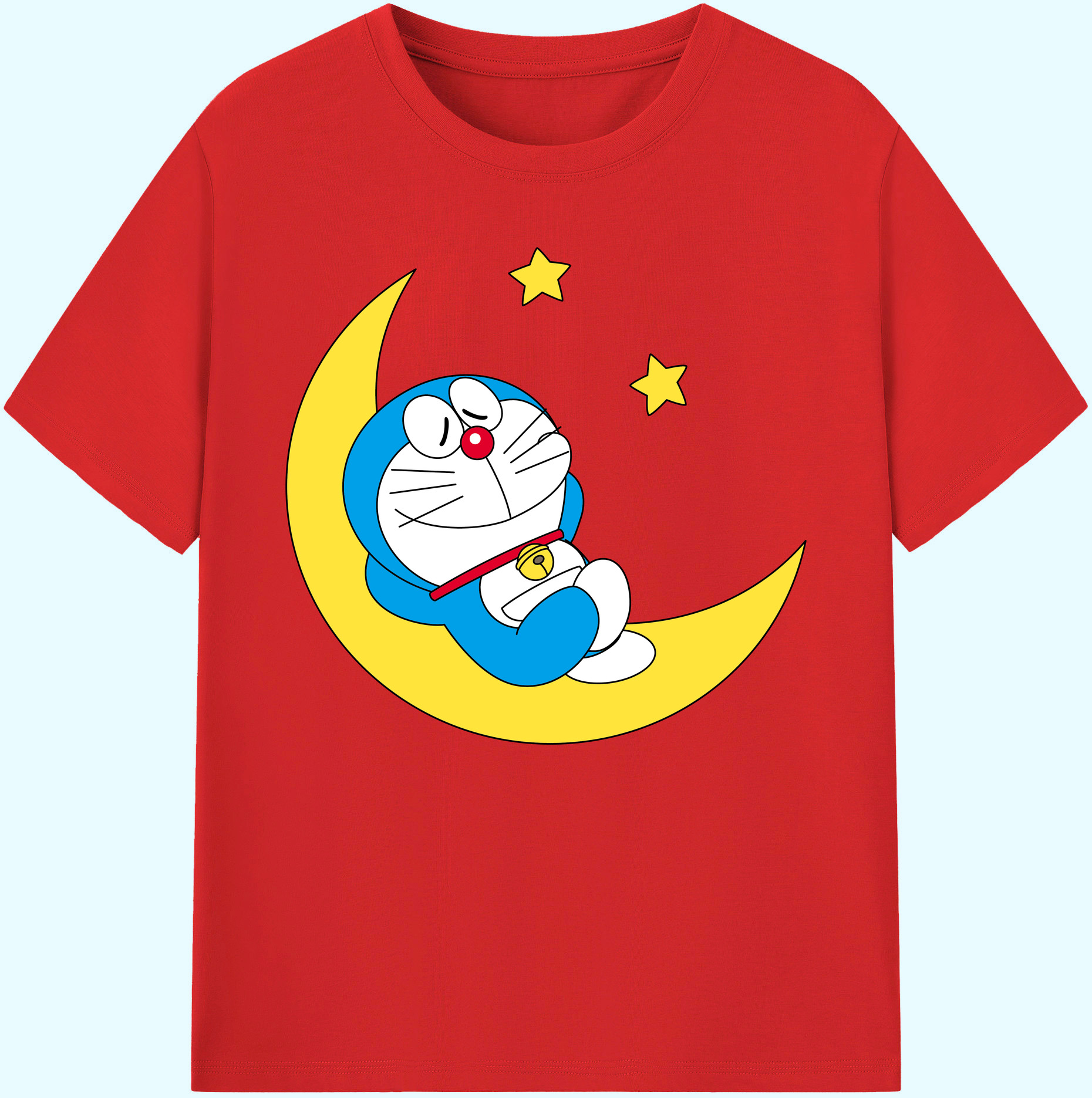 （画像用） ドラえもん Doraemon 綿100％ メンズ半袖Tシャツ｜肌触りやわらか＆通気性