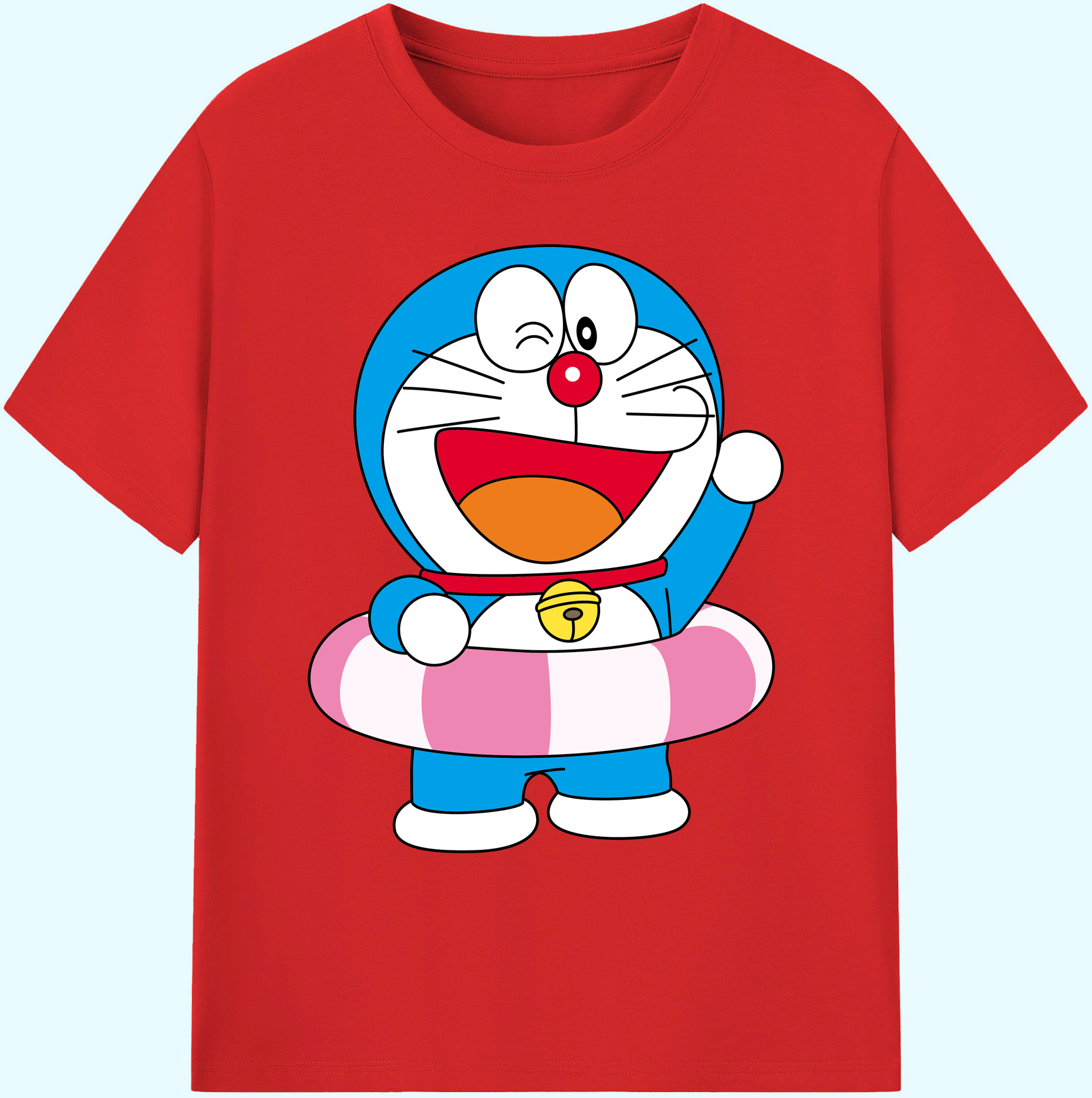 （画像用） ドラえもん Doraemon 綿100％ メンズ半袖Tシャツ｜肌触りやわらか＆通気性