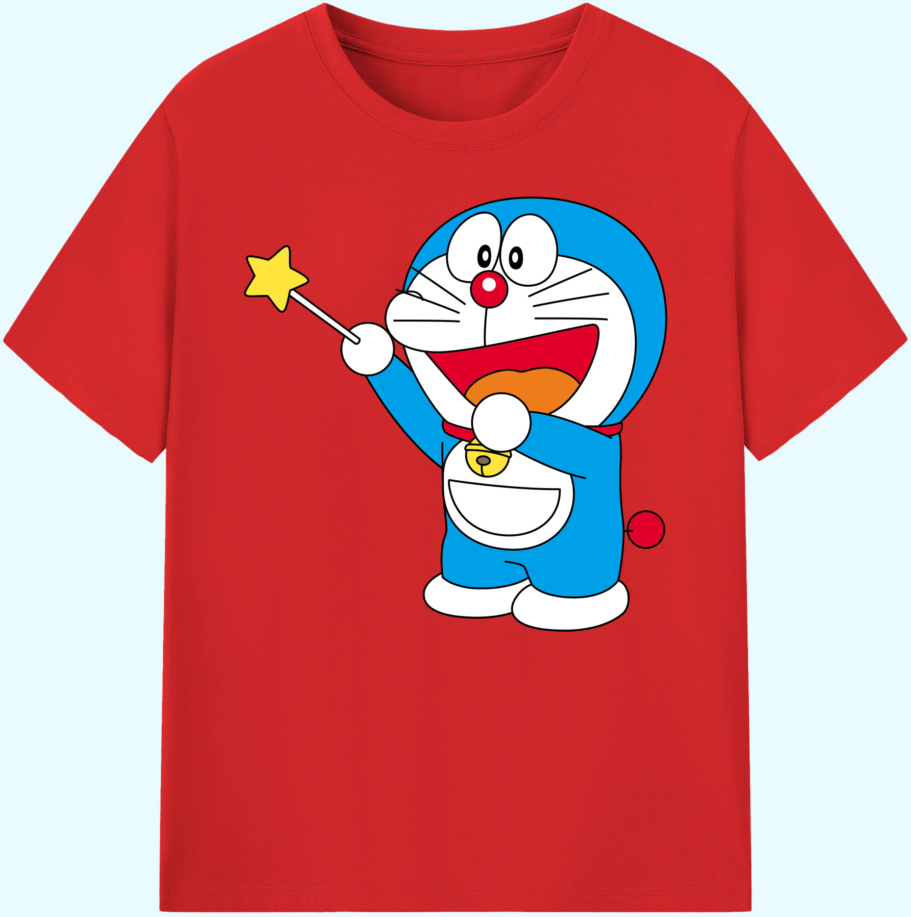 （画像用） ドラえもん Doraemon 綿100％ メンズ半袖Tシャツ｜肌触りやわらか＆通気性