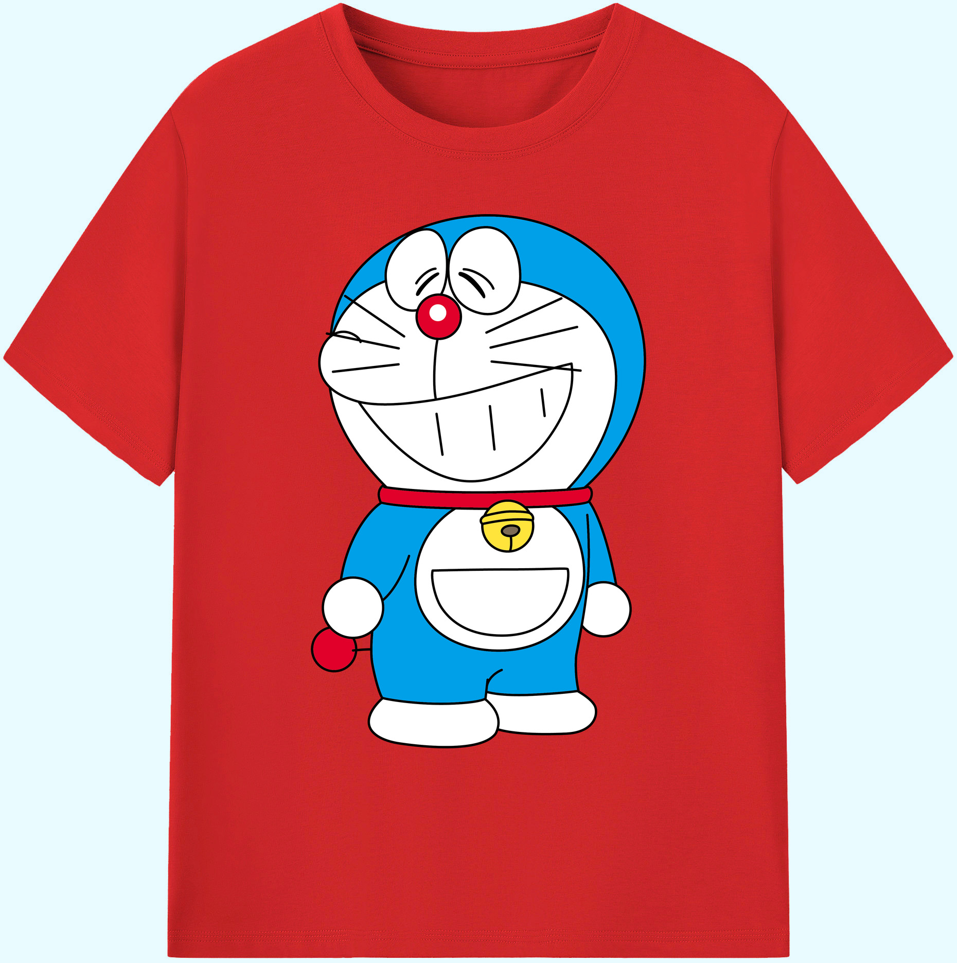 （画像用） ドラえもん Doraemon 綿100％ メンズ半袖Tシャツ｜肌触りやわらか＆通気性