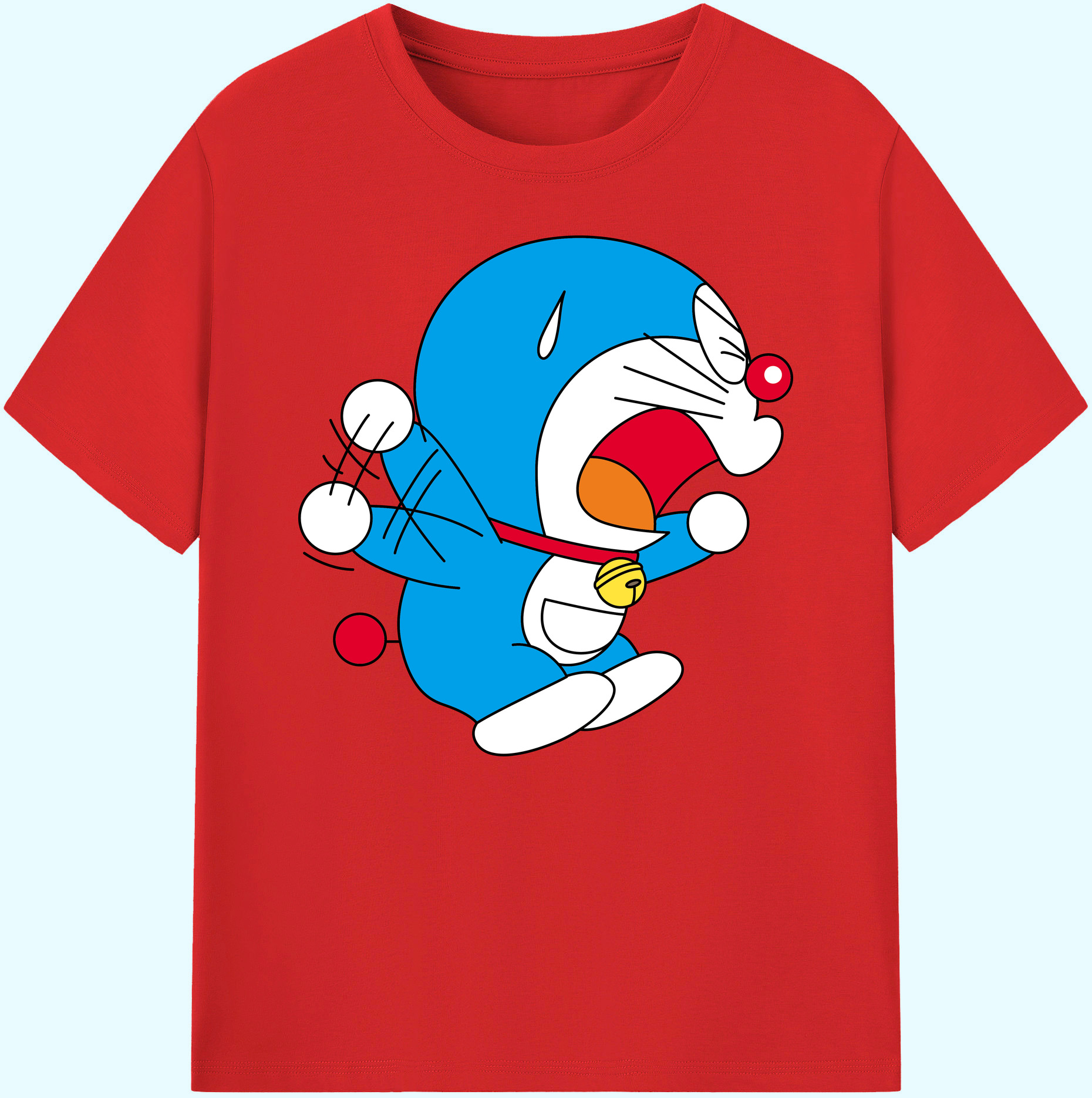 （画像用） ドラえもん Doraemon 綿100％ メンズ半袖Tシャツ｜肌触りやわらか＆通気性