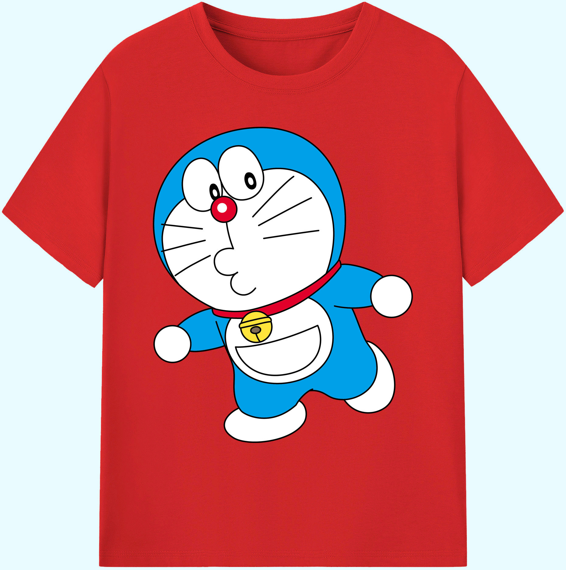 （画像用） ドラえもん Doraemon 綿100％ メンズ半袖Tシャツ｜肌触りやわらか＆通気性