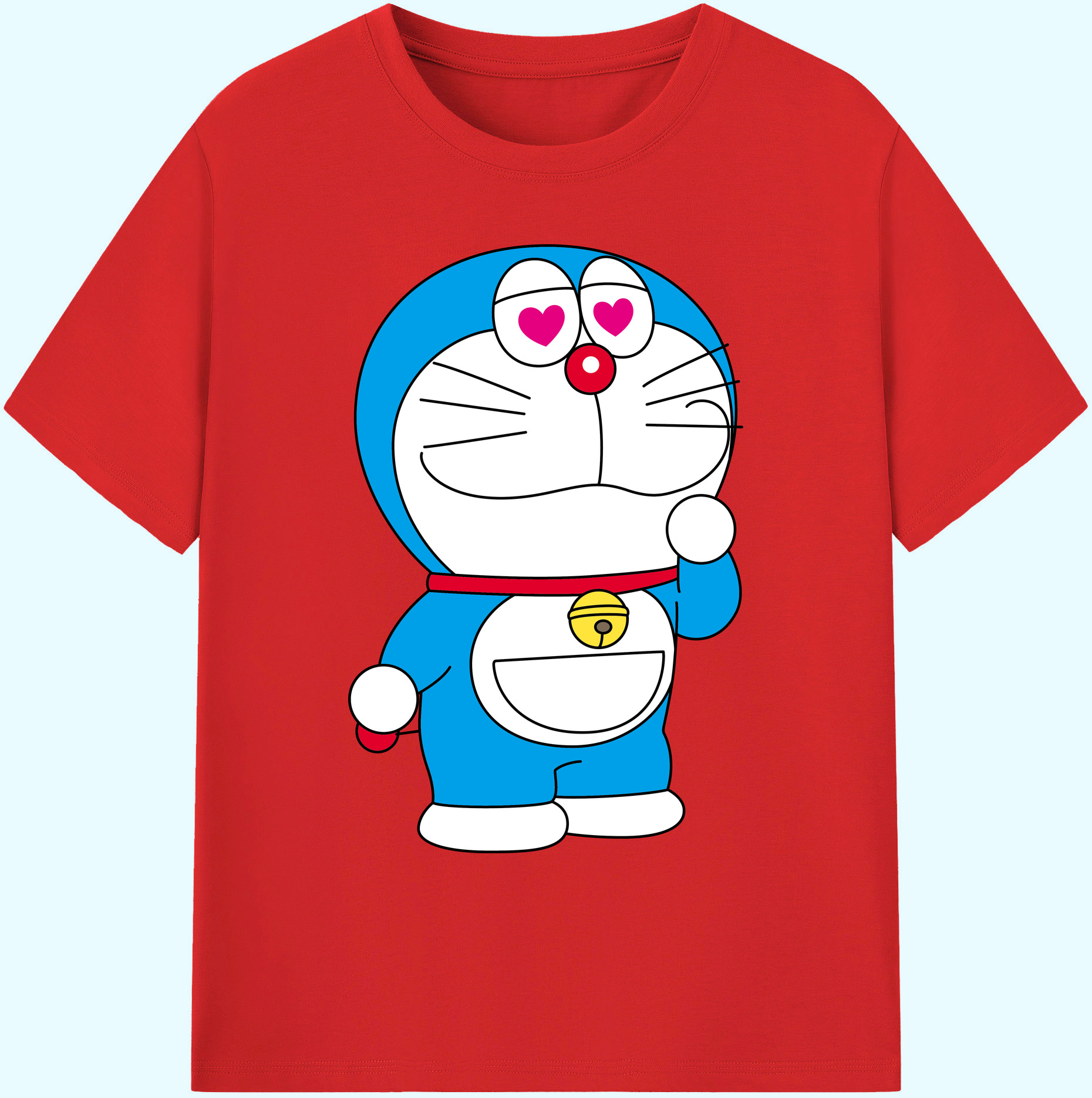 （画像用） ドラえもん Doraemon 綿100％ メンズ半袖Tシャツ｜肌触りやわらか＆通気性