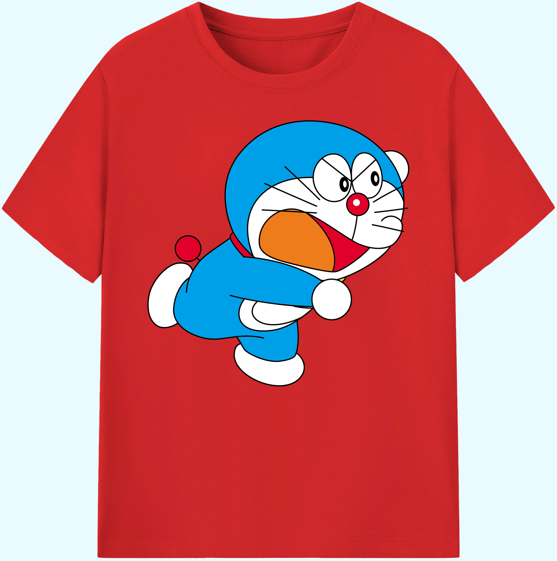 （画像用） ドラえもん Doraemon 綿100％ メンズ半袖Tシャツ｜肌触りやわらか＆通気性