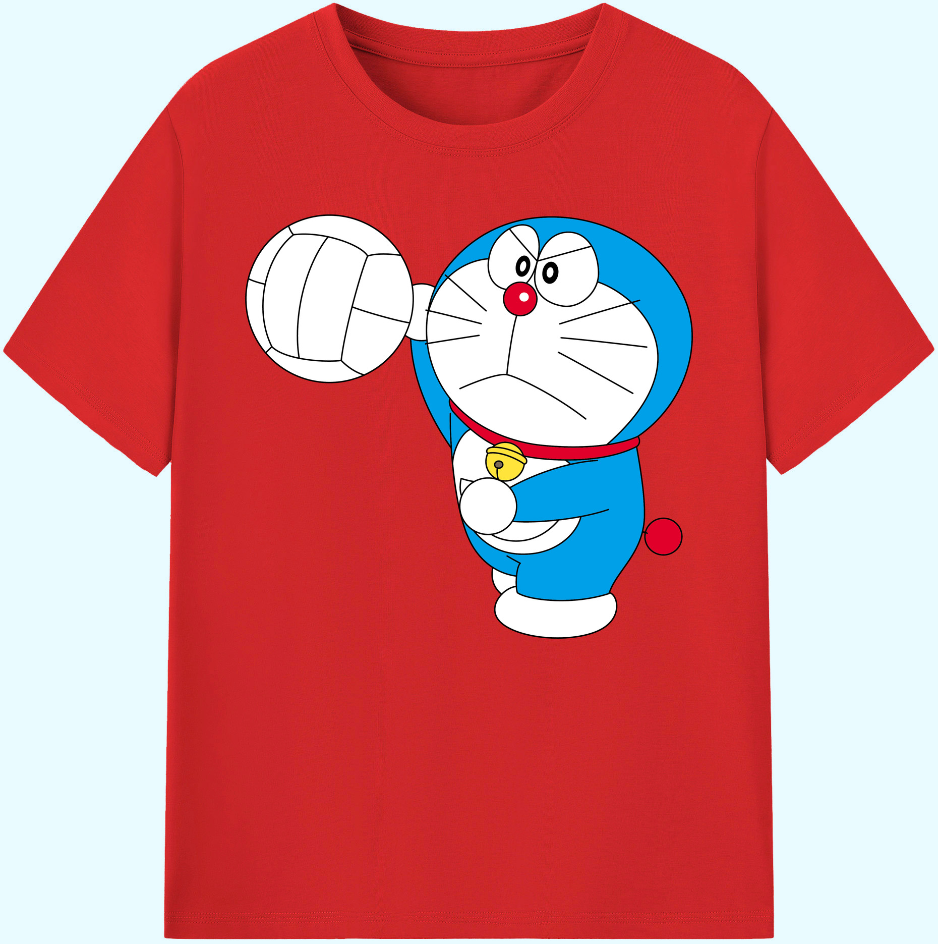 （画像用） ドラえもん Doraemon 綿100％ メンズ半袖Tシャツ｜肌触りやわらか＆通気性