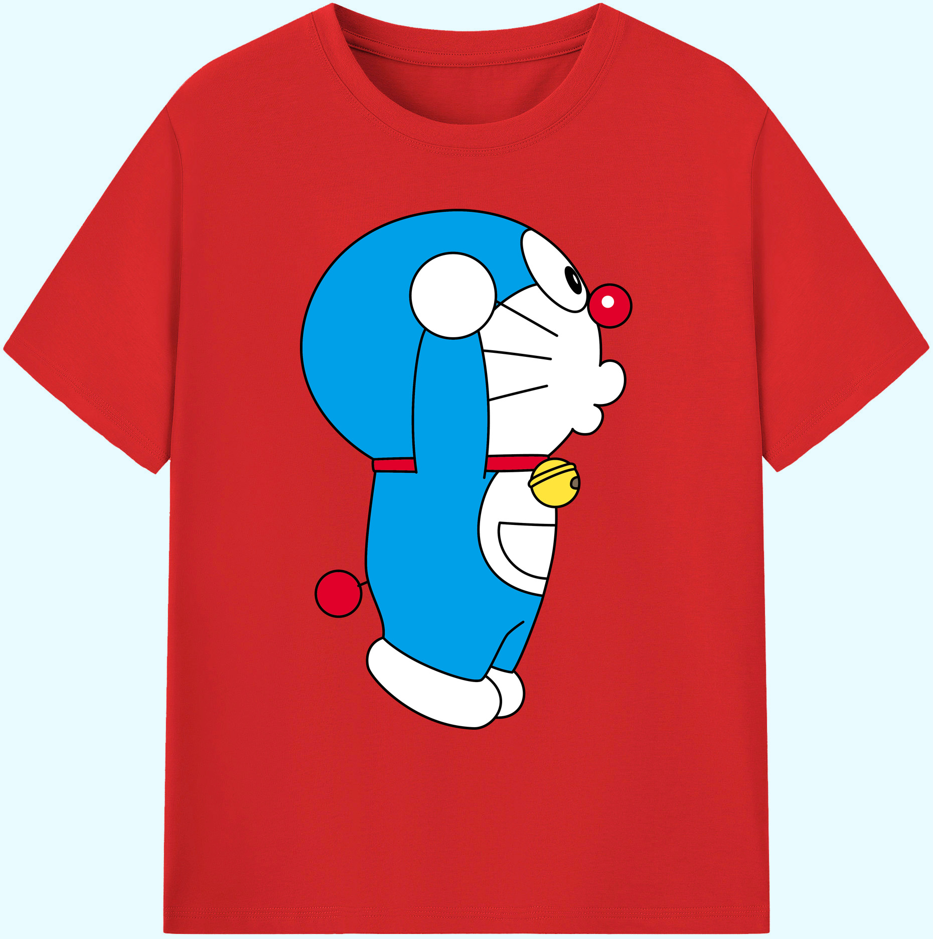 （画像用） ドラえもん Doraemon 綿100％ メンズ半袖Tシャツ｜肌触りやわらか＆通気性