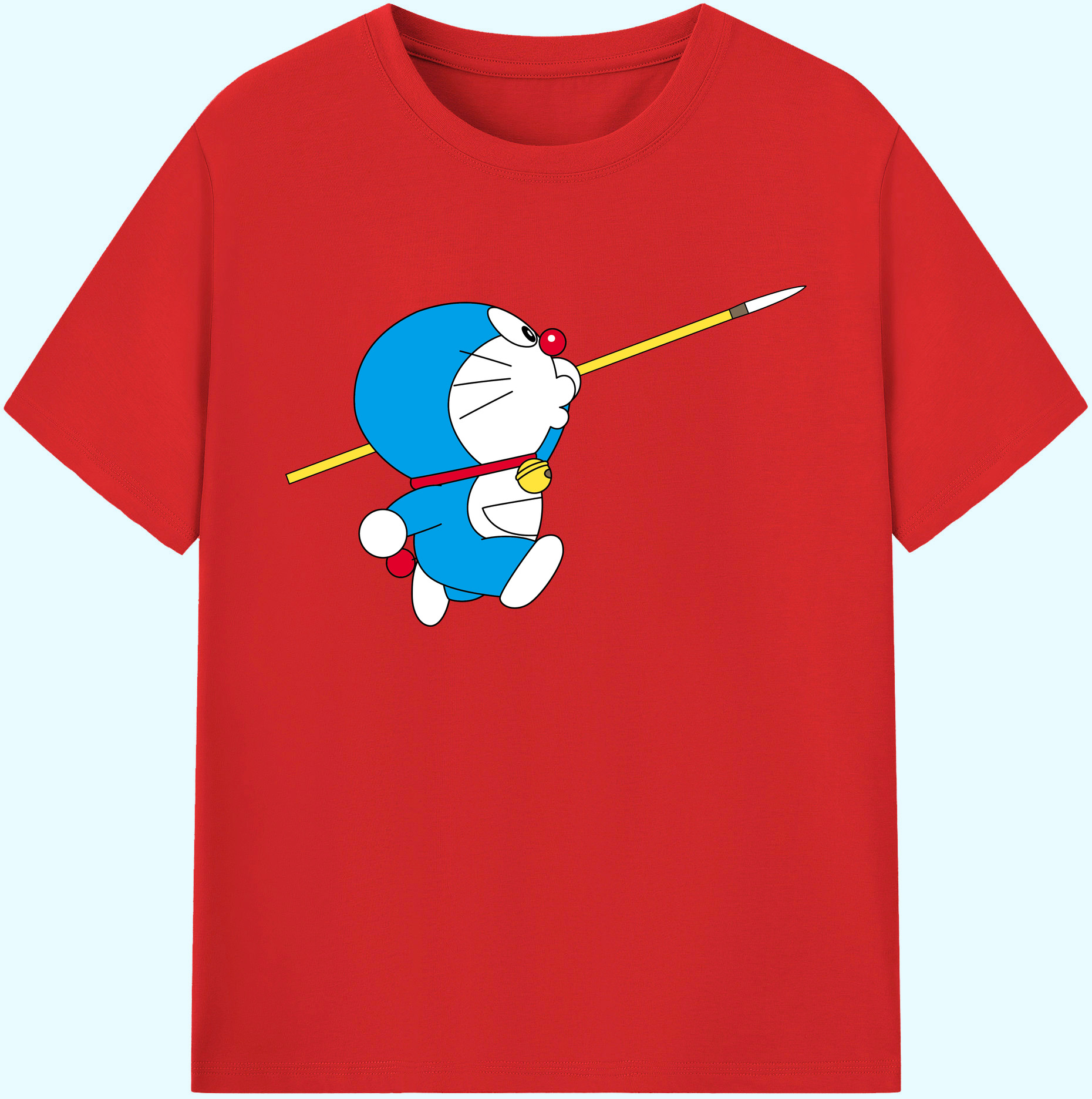 （画像用） ドラえもん Doraemon 綿100％ メンズ半袖Tシャツ｜肌触りやわらか＆通気性
